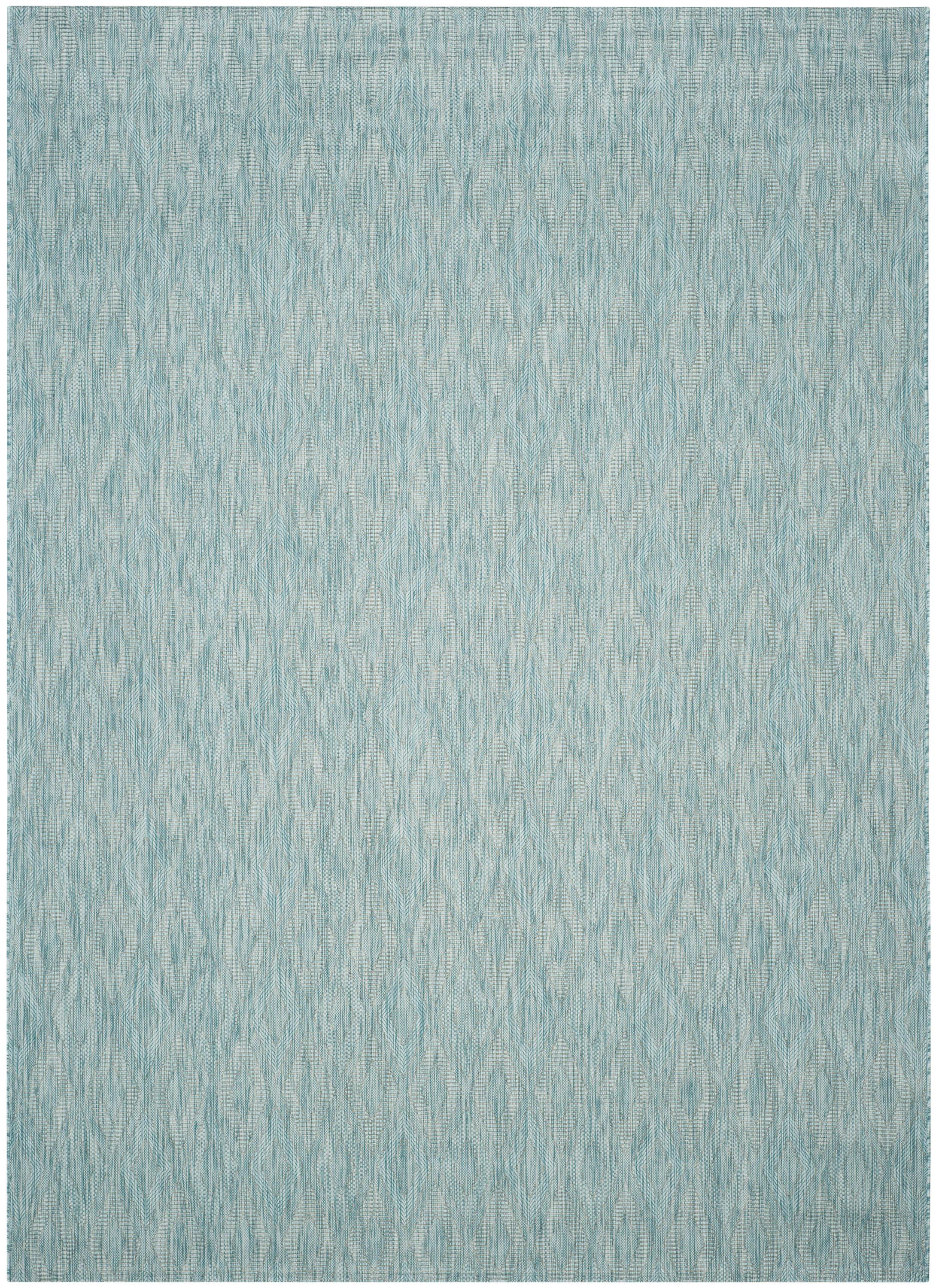 Courtyard CY8522 Power Loomed Indoor and Outdoor Area Rug - Aqua/Aqua - 8'x10' - Safavieh