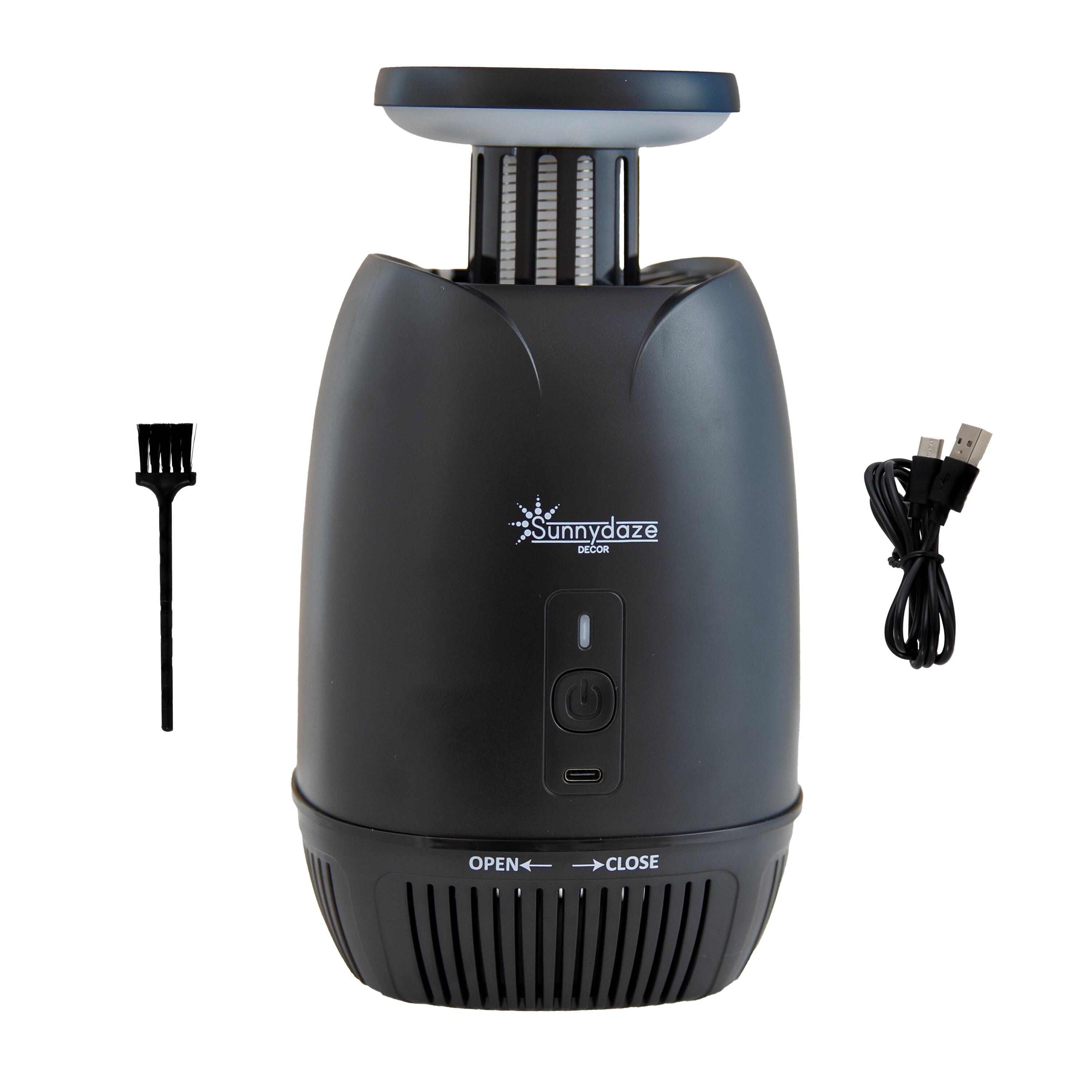 SunnyDaze Decor Tabletop Bug Zapper with Violet Light and Built-In Fan