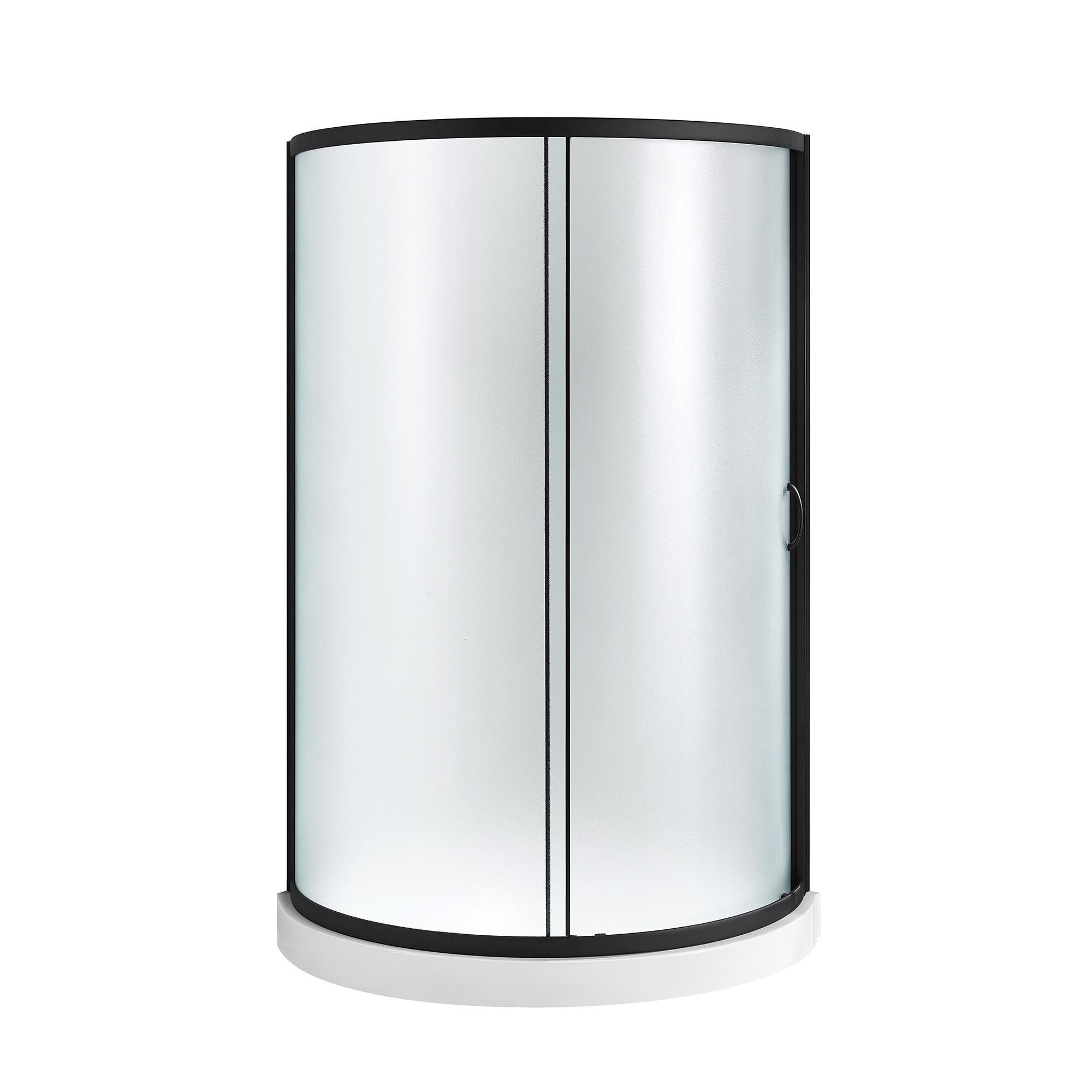 OVE Decors Breeze 40 in. Round Shower Kit w/ Frosted, Base