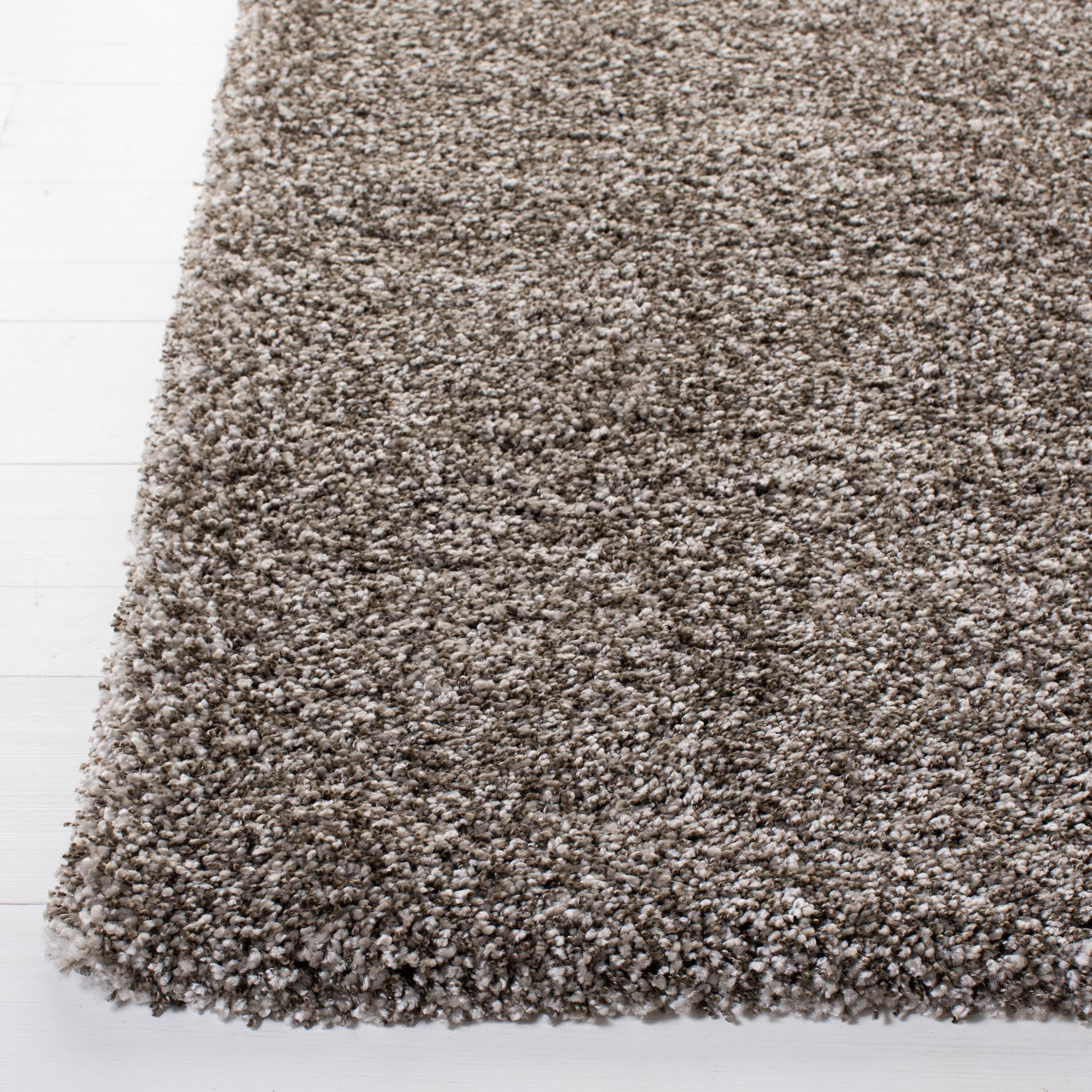 SAFAVIEH Milan Harlow Solid Plush Shag Area Rug, Grey, 11' x 16'