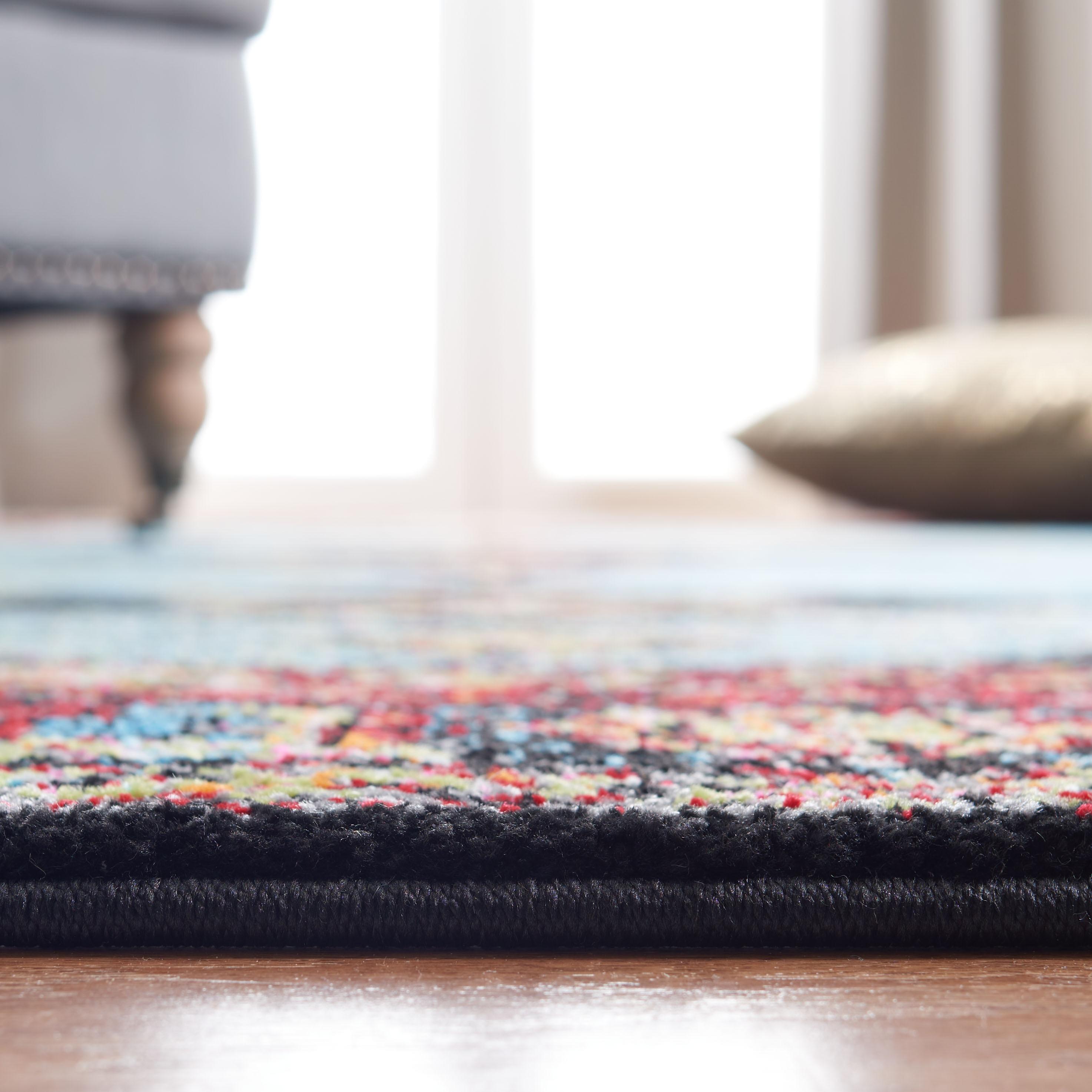Vintage Hamadan VTH217 Power Loomed Indoor Area Rug - Red/Light Blue - 5'3"x7'6" - Safavieh