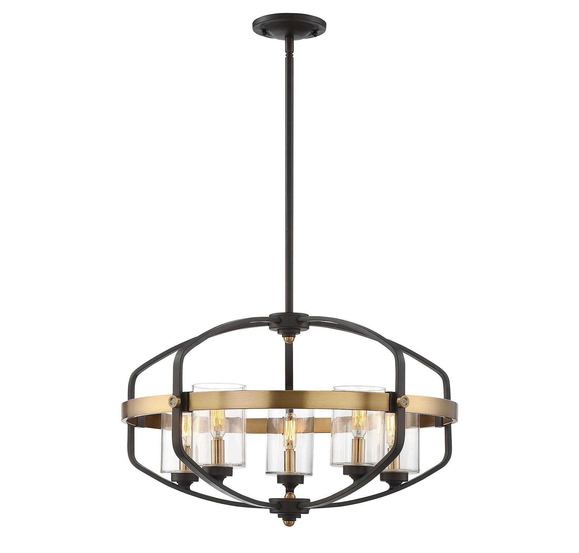 Savoy House Kirkland 5 - Light Pendant in  English Bronze/Warm Brass