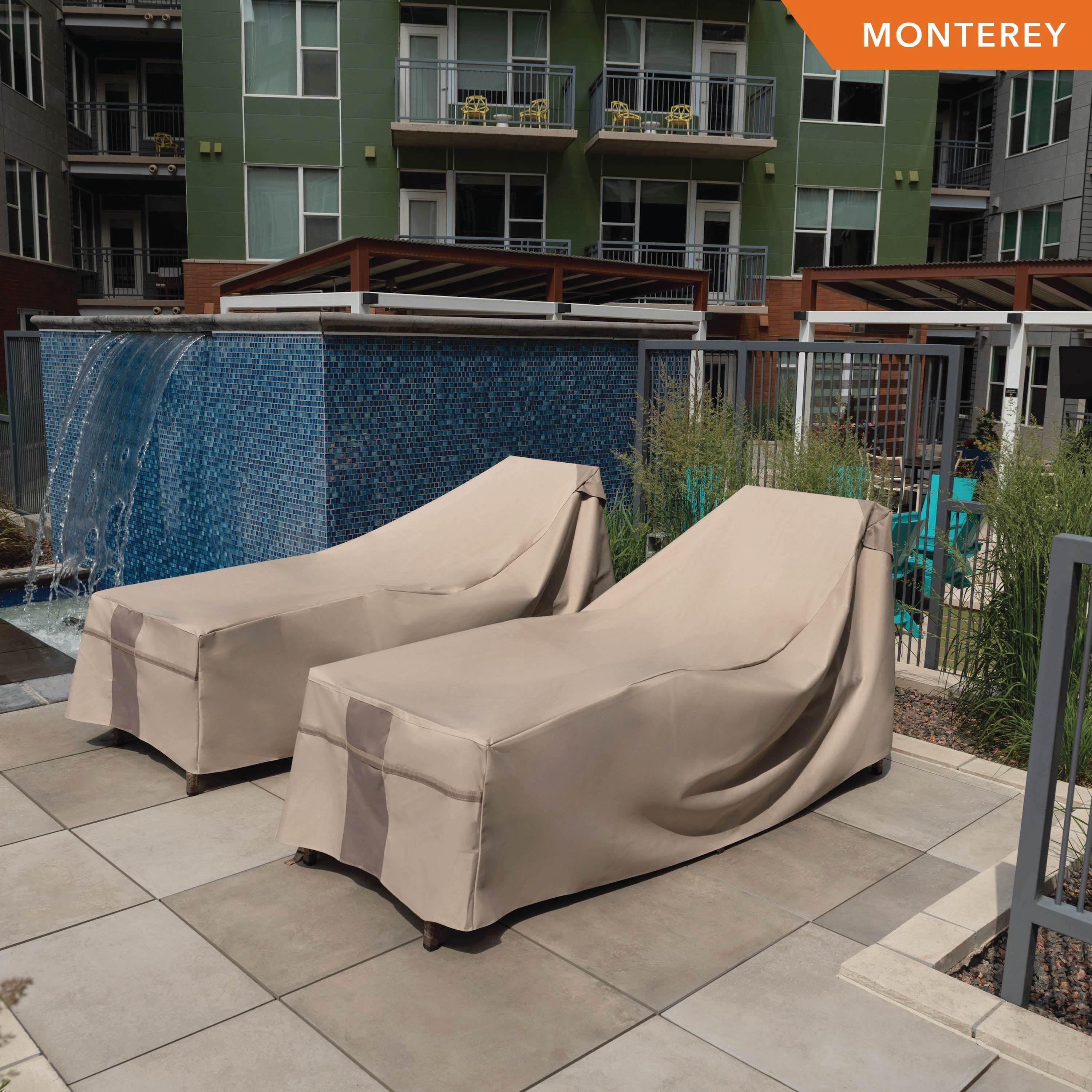 Modern Leisure Monterey Outdoor Patio Lounge Chair Cover, 35"L x 38"W x 31"H, Beige