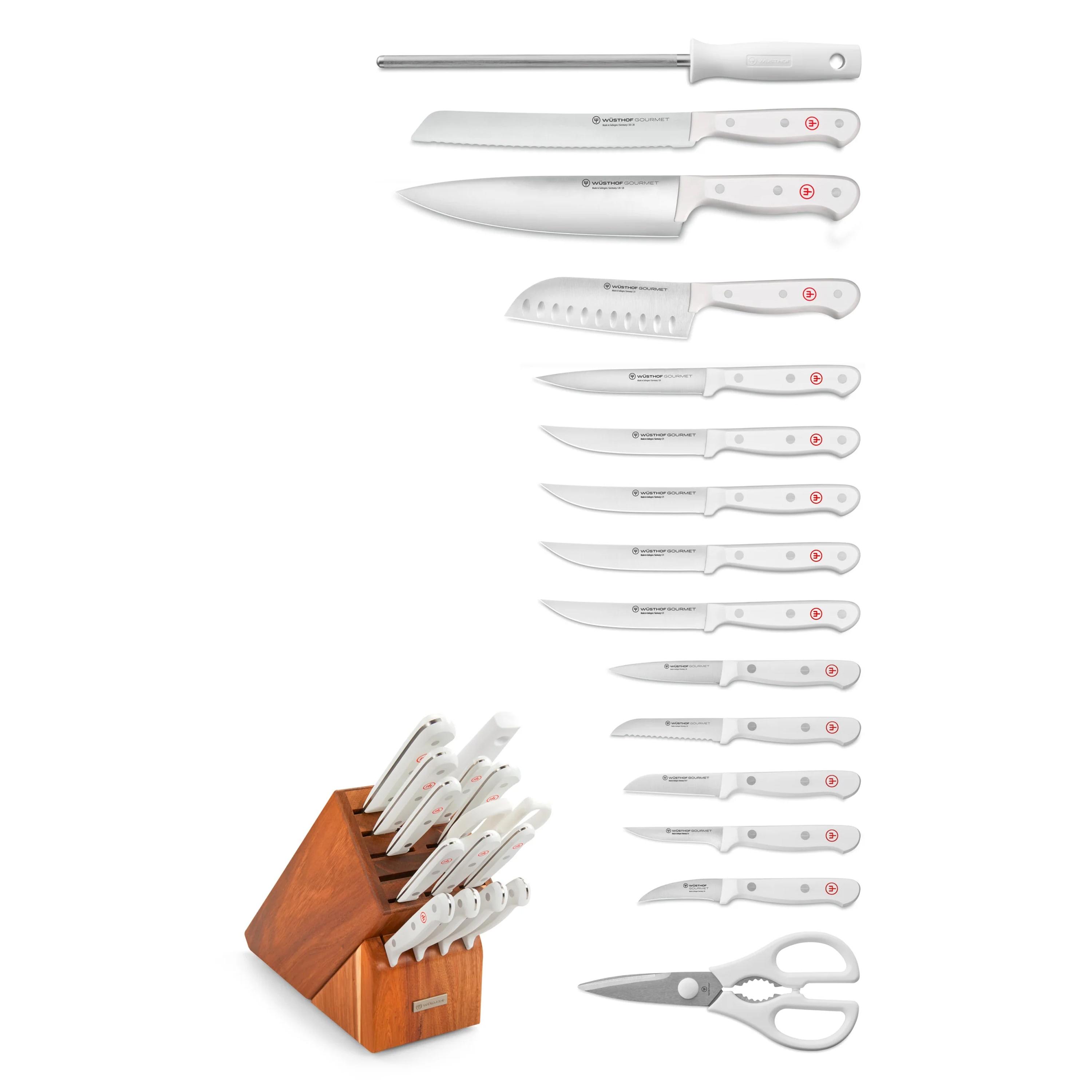 Wusthof ® Gourmet White 16-Piece Knife Block Set