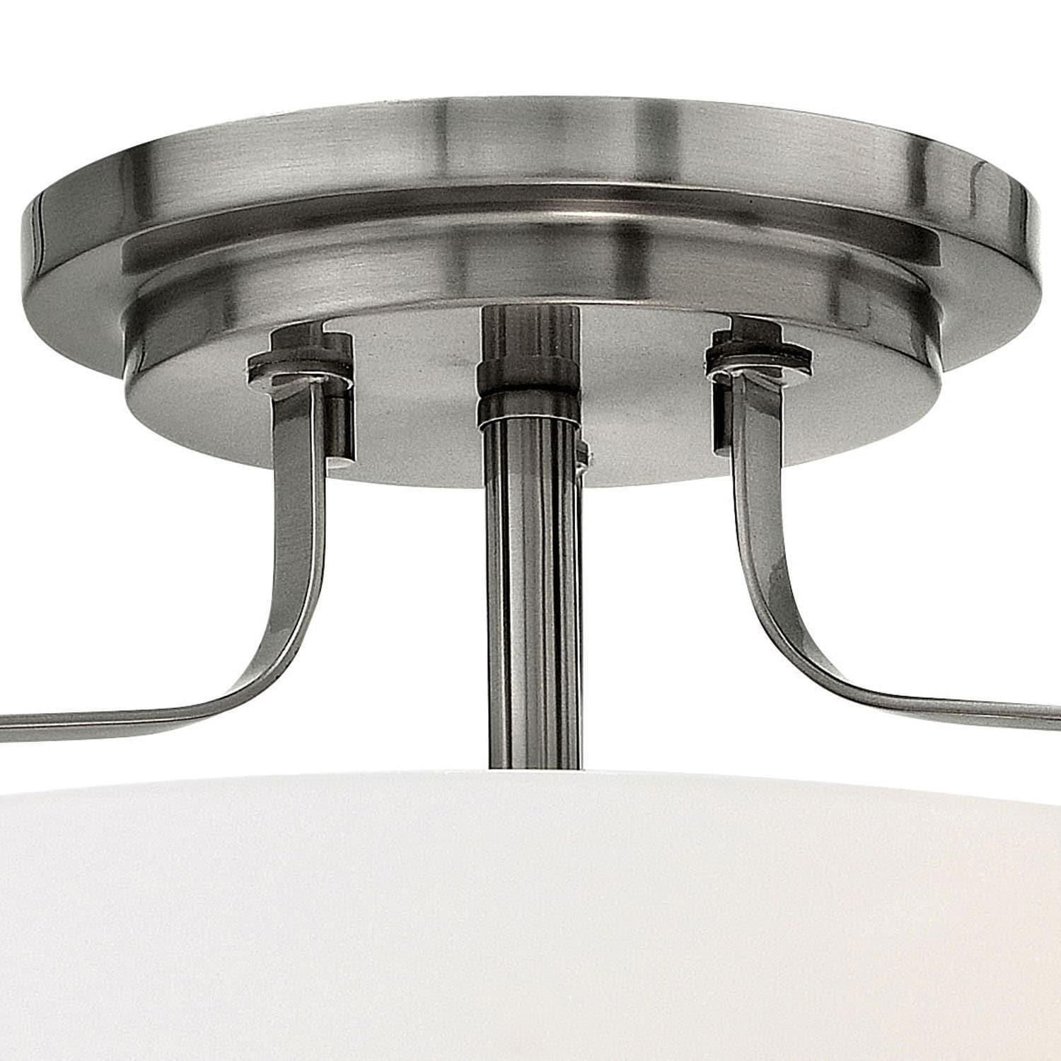 Harper 14.5-in 3-Light Semi-Flush Mount Retro Ceiling Light