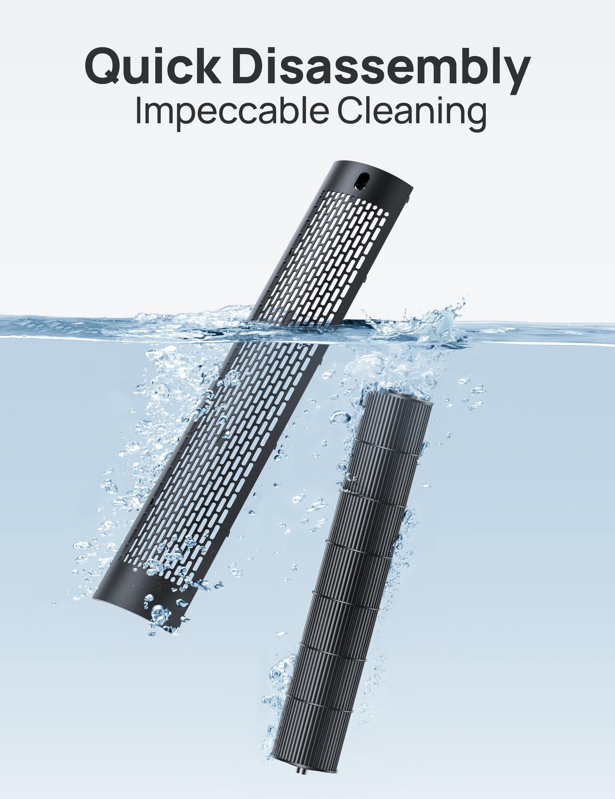 Dreo Smart Tower Fans for Home, 90° Oscillating Fan Bedroom Indoors, Voice Control Floor with 12H Timer, 42 Inch Quiet Bladeless Standing LED Display, 9 Speeds, Work Alexa/Google