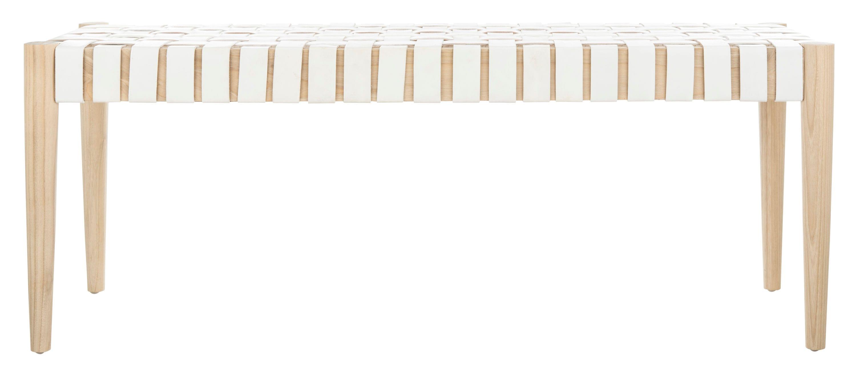 Orin 47" Woven Leather Bench