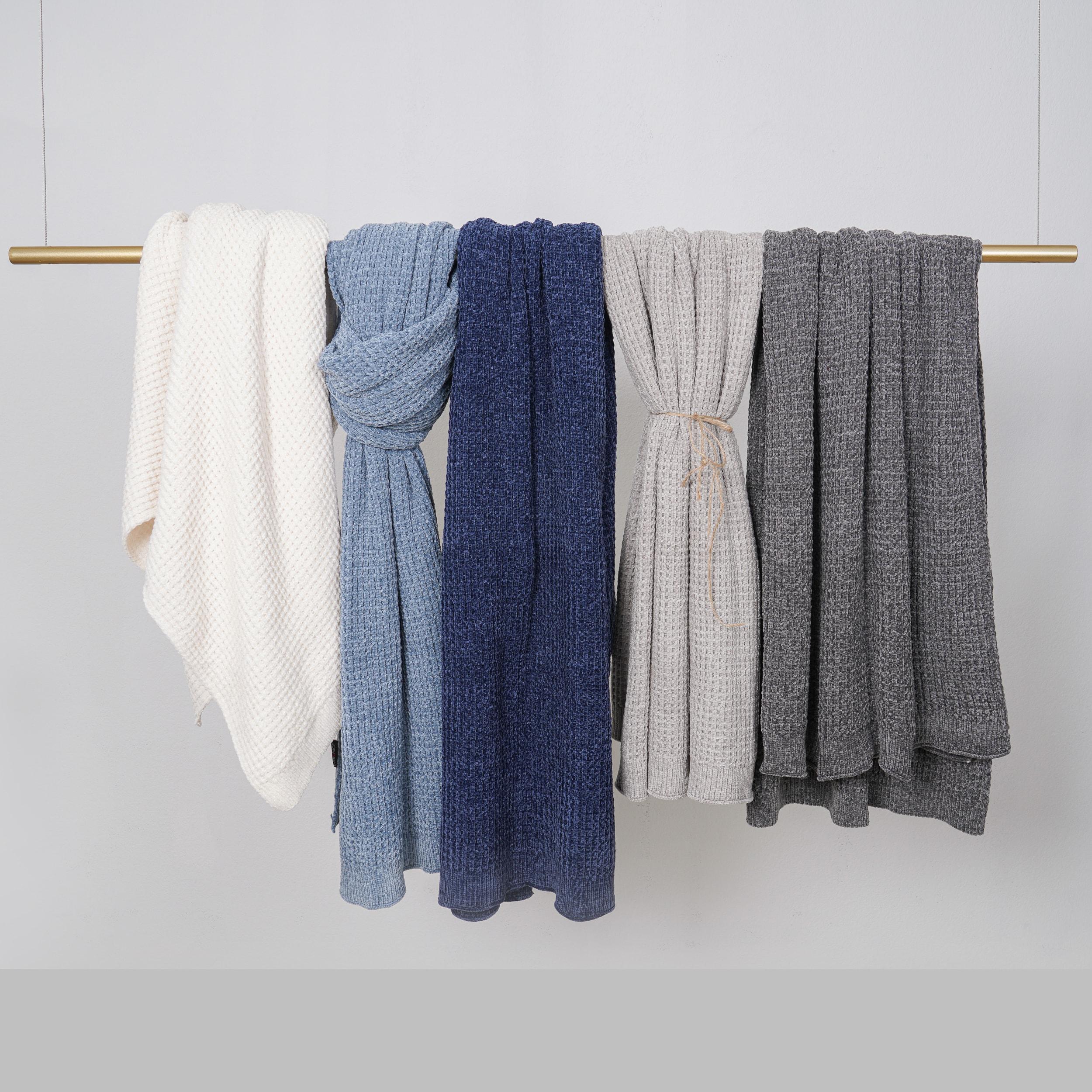 EverGrace Amor Waffle Knitted Throw Blanket