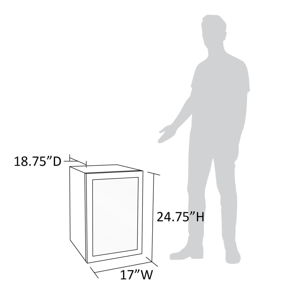 Newair 90 Can Freestanding Beverage Fridge in Stainless Steel, Compact with Adjustable Shelves