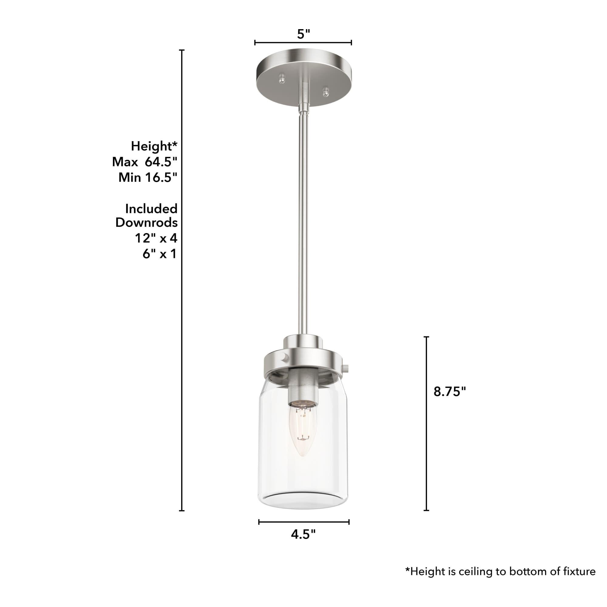 Devon Park 1 - Light Single Jar Pendant