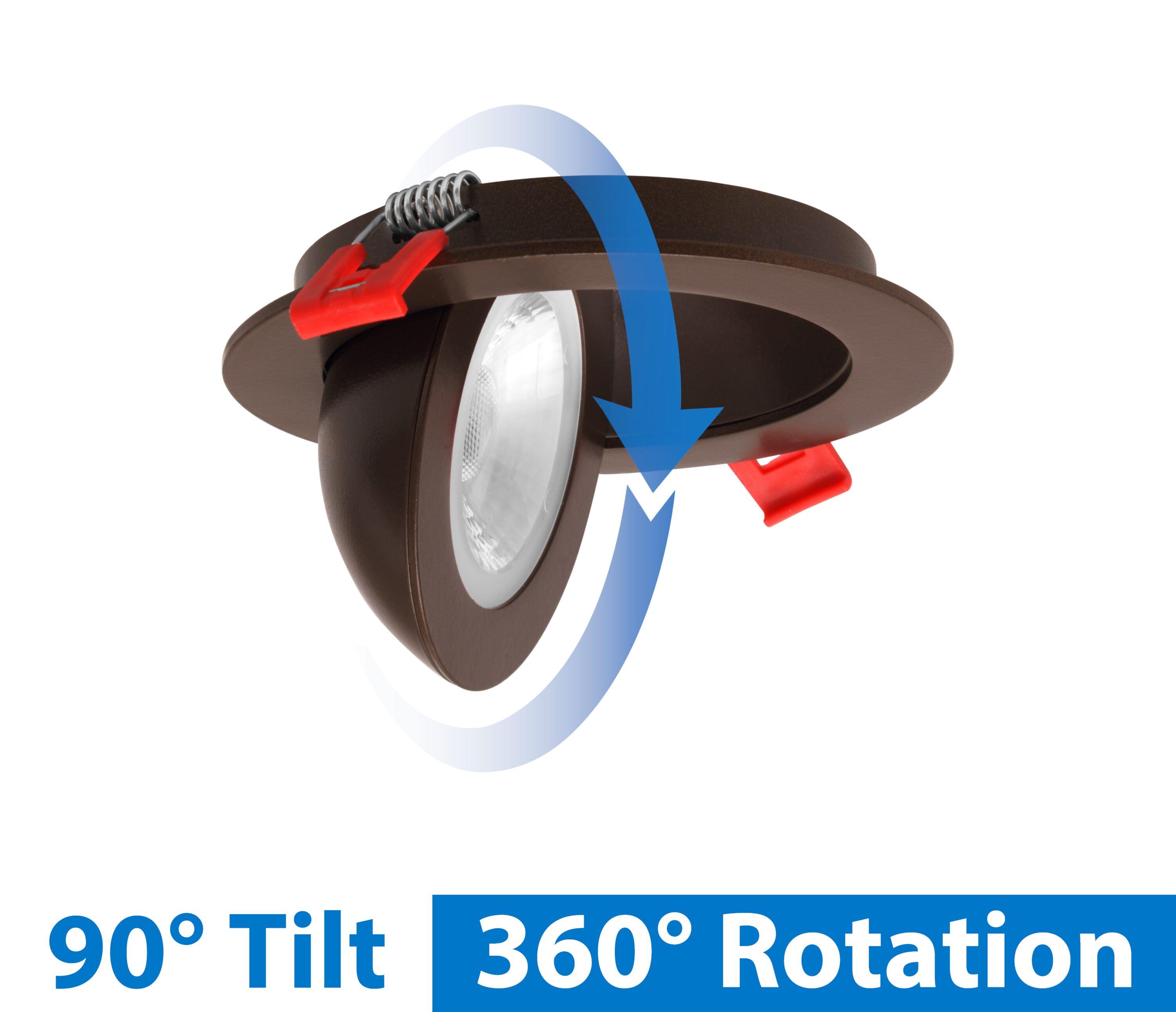 DGF43 4'' Selectable Color Temperature Dimmable Air-Tight IC Rated LED Canless Recessed Lighting Kit