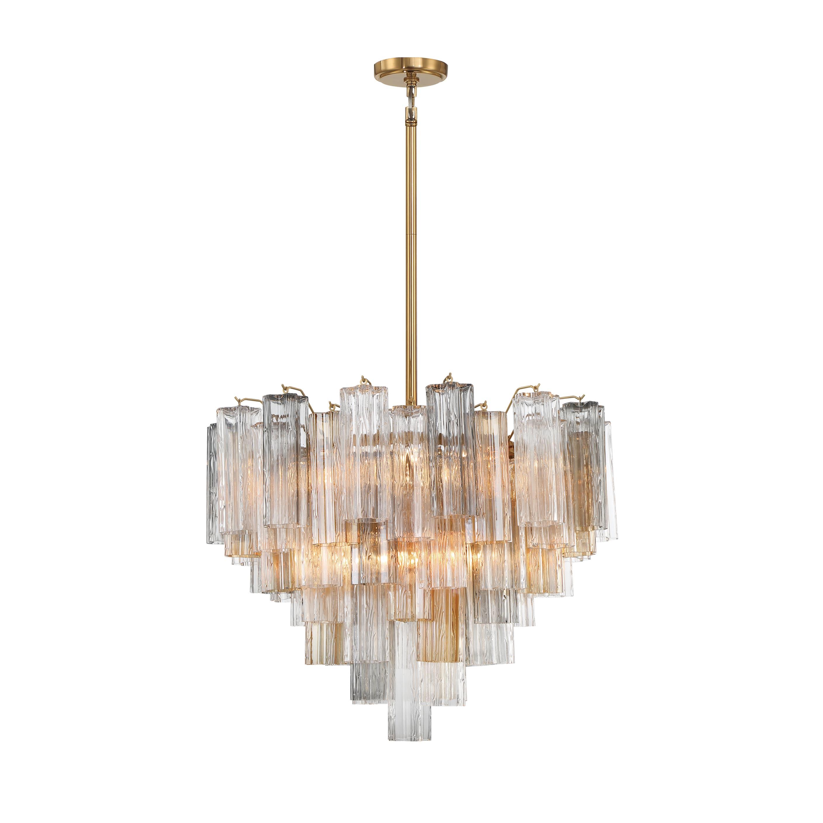 Crystorama Lighting Addis 12 - Light Chandelier in  Aged Brass