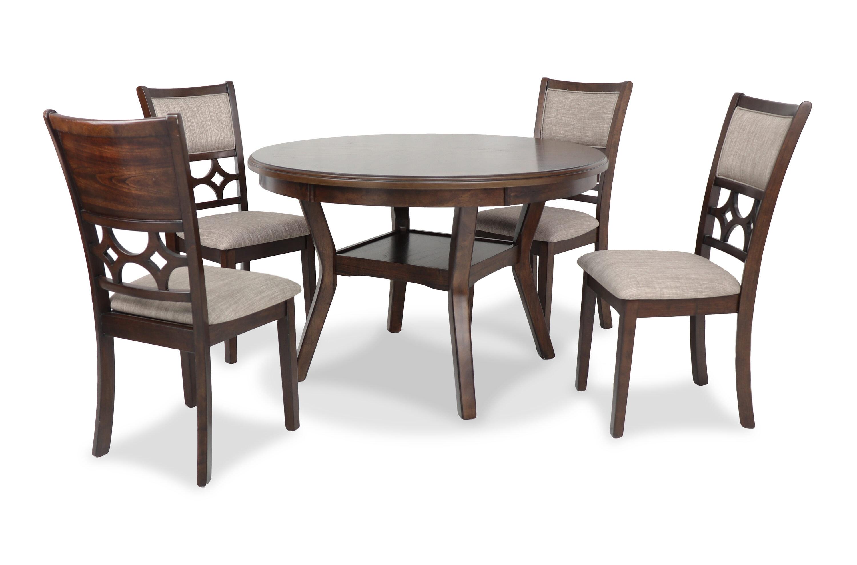 New Classic Furniture Mitchell 5-Piece Transitional Wood Dining Set in Cherry