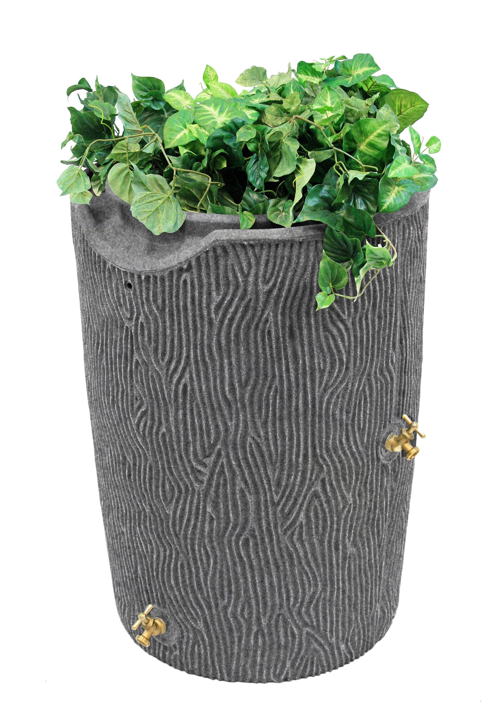 Good Ideas Good Ideas 50 Gallons Plastic Drainable Dual Overflow Planter Rain Barrel