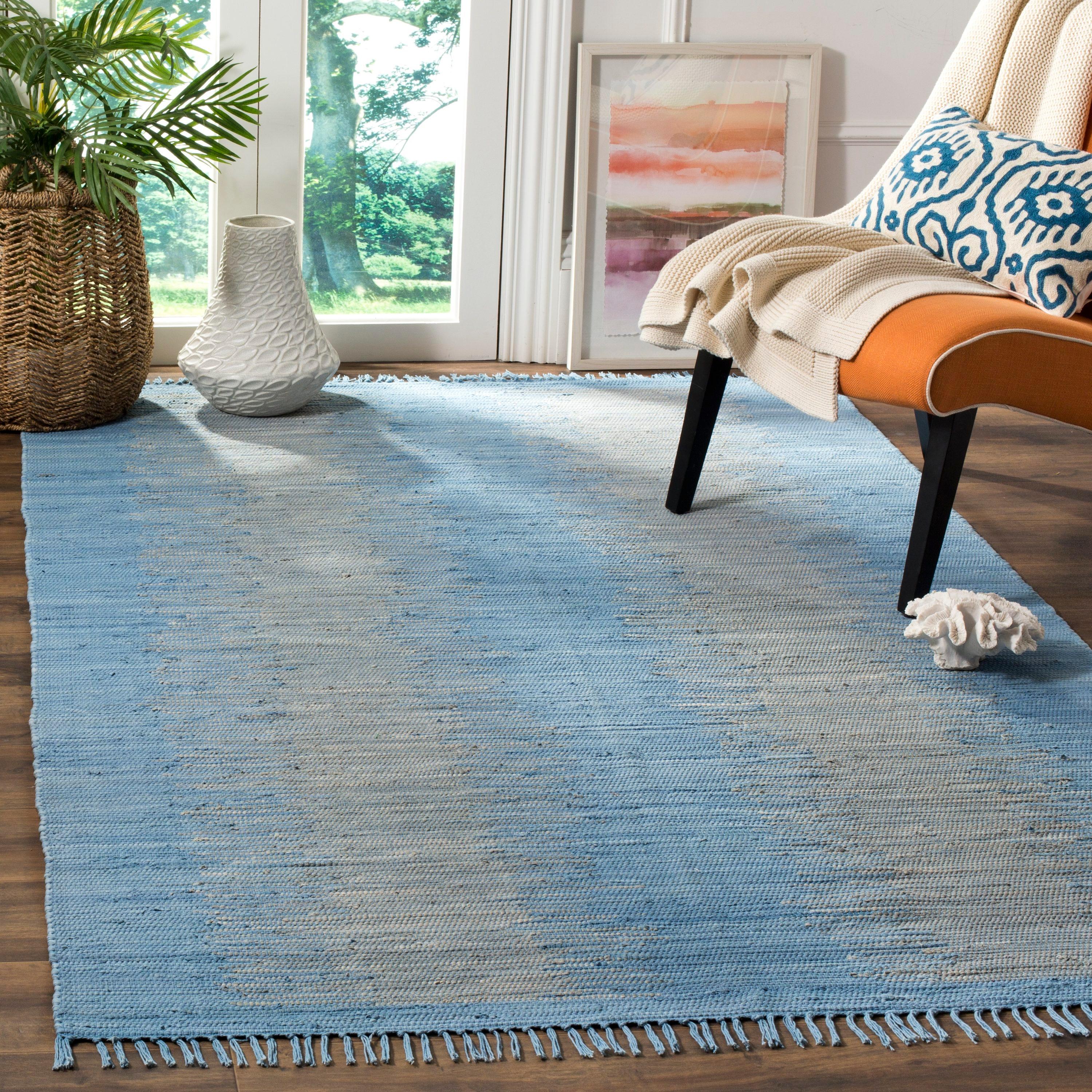Montauk MTK718 Hand Woven Area Rug - Light Blue - 6'x9' - Safavieh.