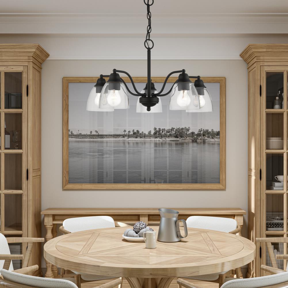 Livex Lighting Montgomery 5 - Light Chandelier in  Black