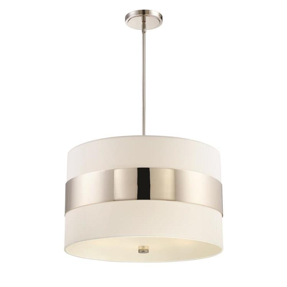 Five Light Chandelier In Classic Style 23 Inches Wide By 21 Inches High-Polished Nickel Finish Crystorama Lighting 297-Pn