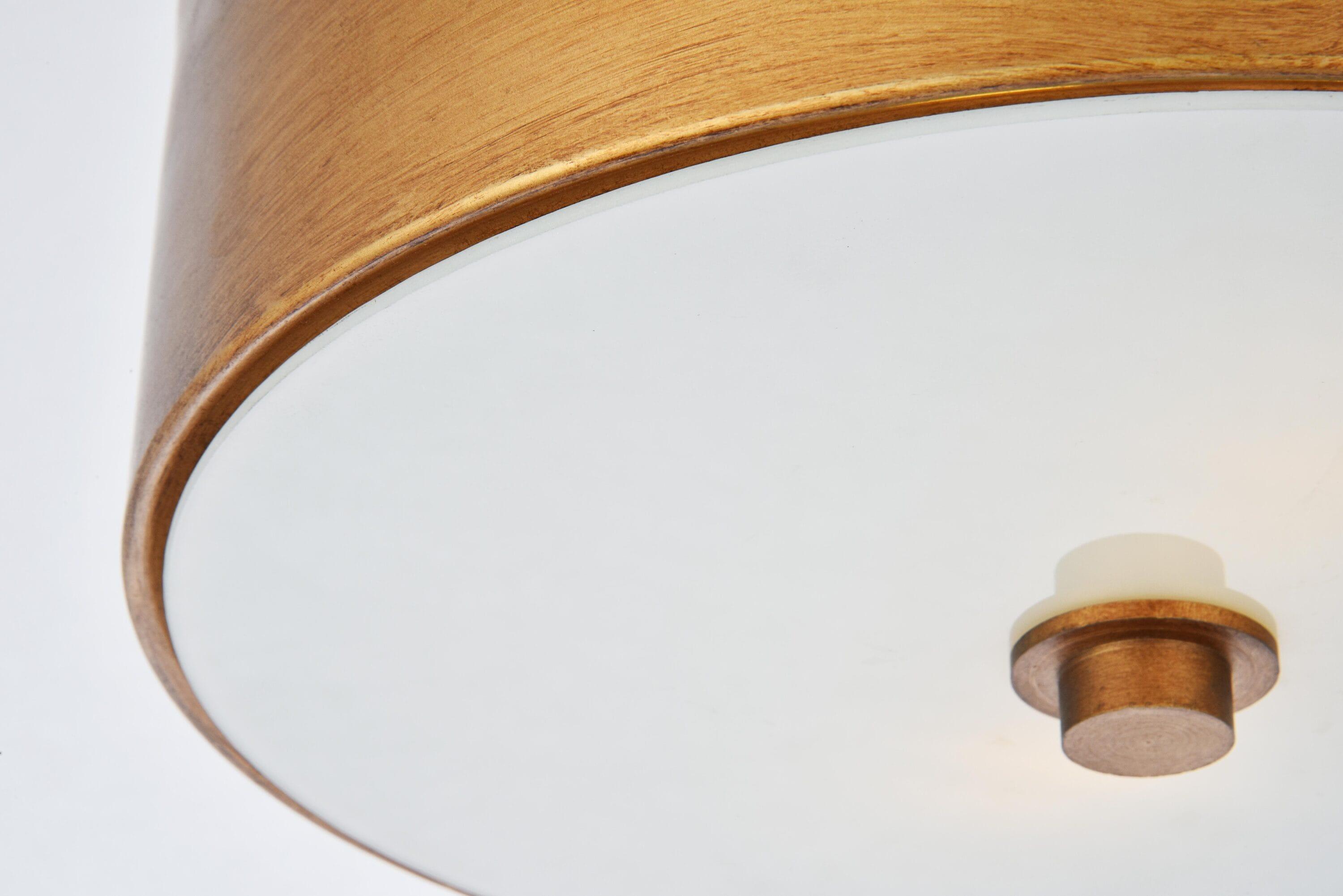 Elegant Lighting Hazen 2 light 12 inch Vintage Gold flush mount