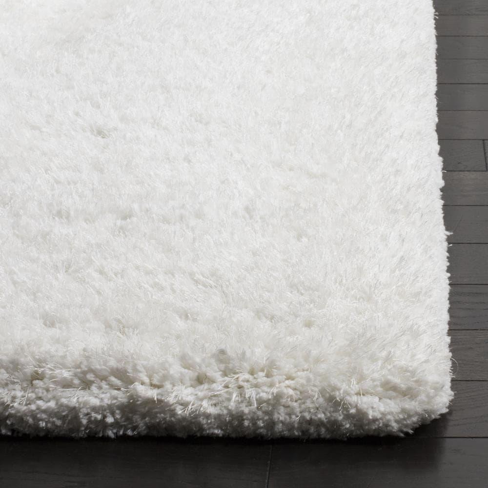 Express Shag SGE620 Hand Tufted Indoor Area Rug - Ivory - 5'x8' - Safavieh
