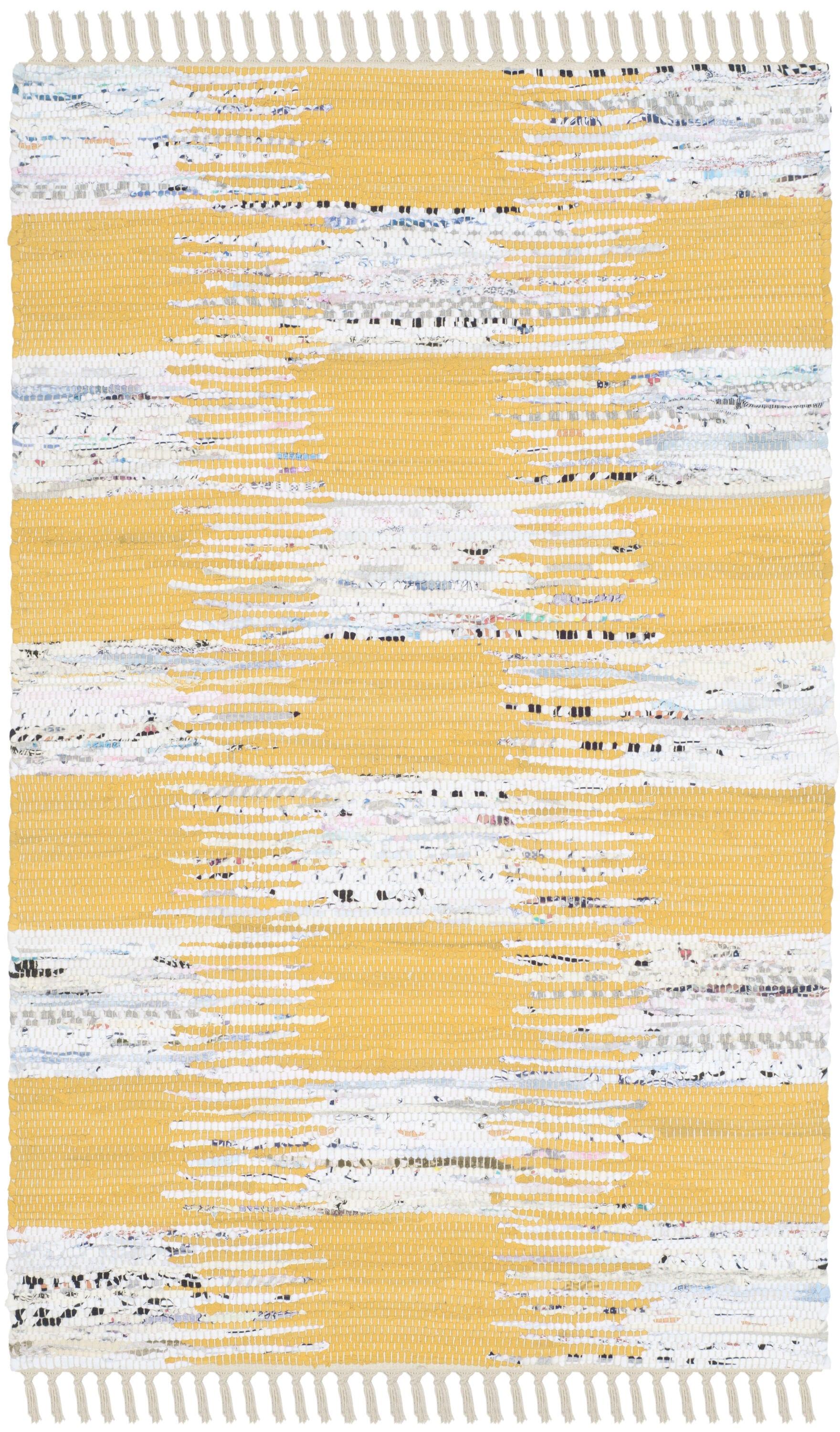 Montauk MTK721 Hand Woven Indoor Accent Rug - Yellow/Multi - 2'6"x4' - Safavieh.