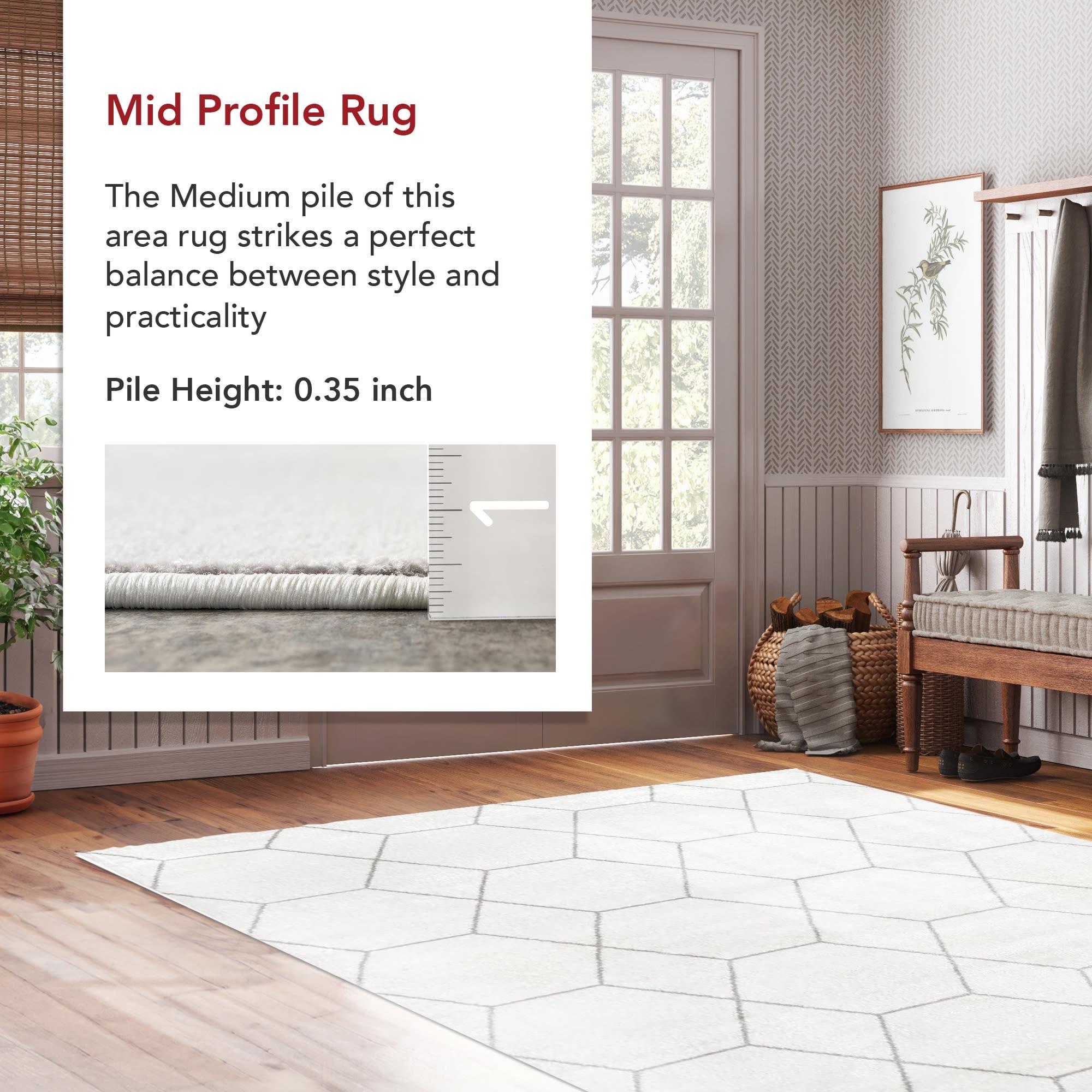 Nuloom Veronica Geometric 5x8 Indoor Area Rug for Living Room Bedroom Dining Room Kitchen, Beige/Ivory