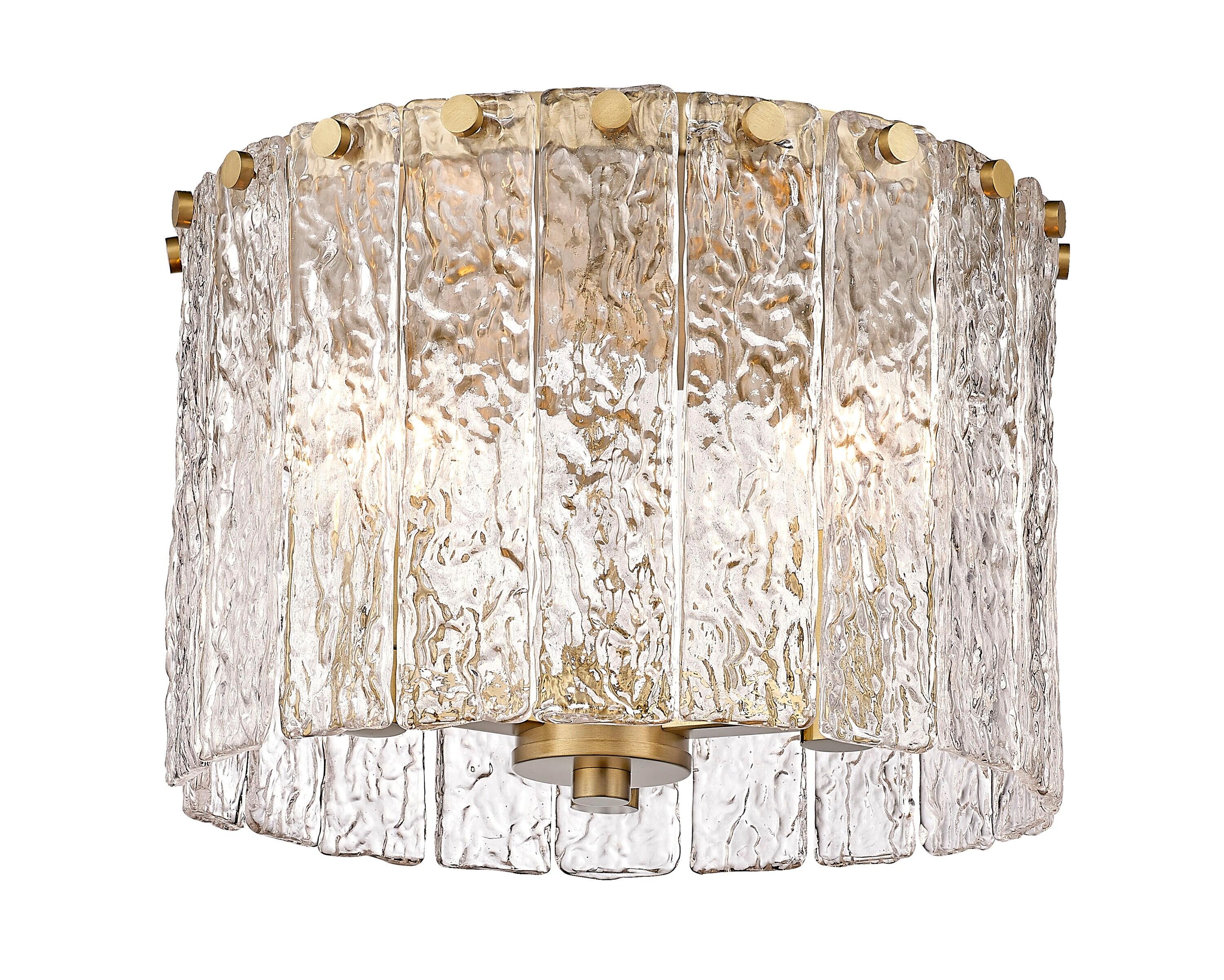 Z-Lite Glacier 3 - Light Flush Mount in  Modern Gold