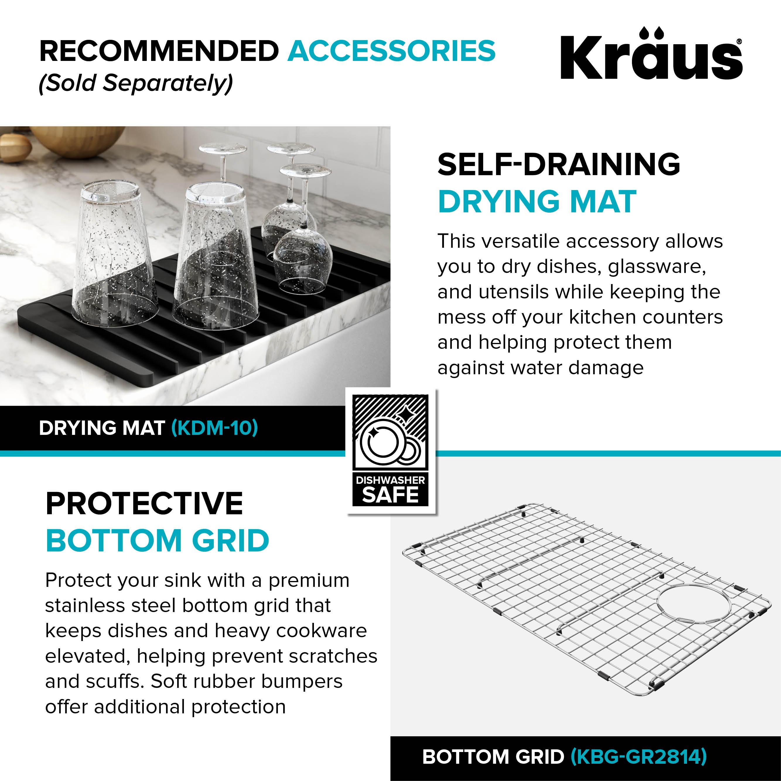 Kraus Bellucci 32 in. Undermount Quartz Composite Single Bowl Kitchen Sink with Accessories