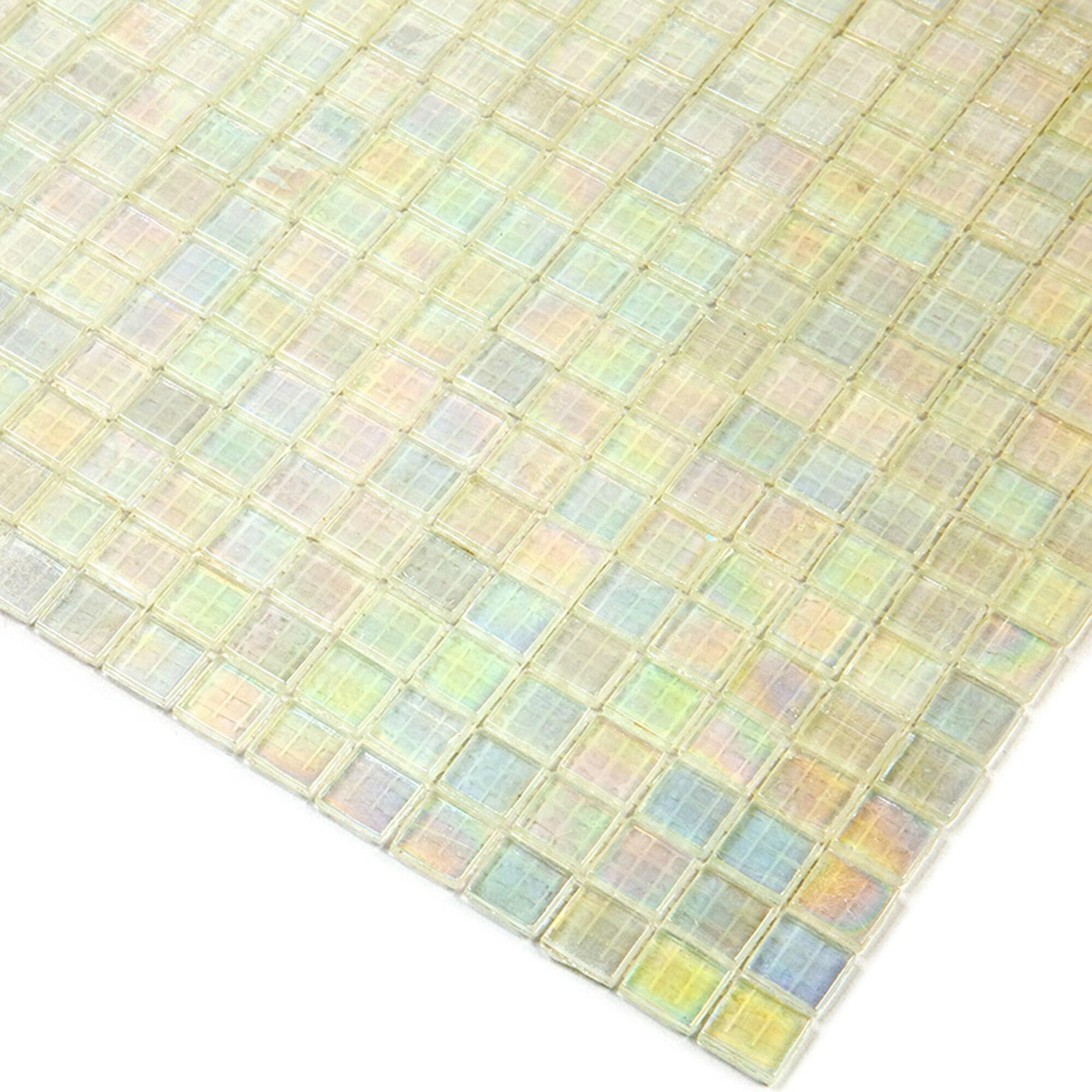 Skosh 0.6" x 0.6" Glass Grid Mosaic Wall & Floor Tile