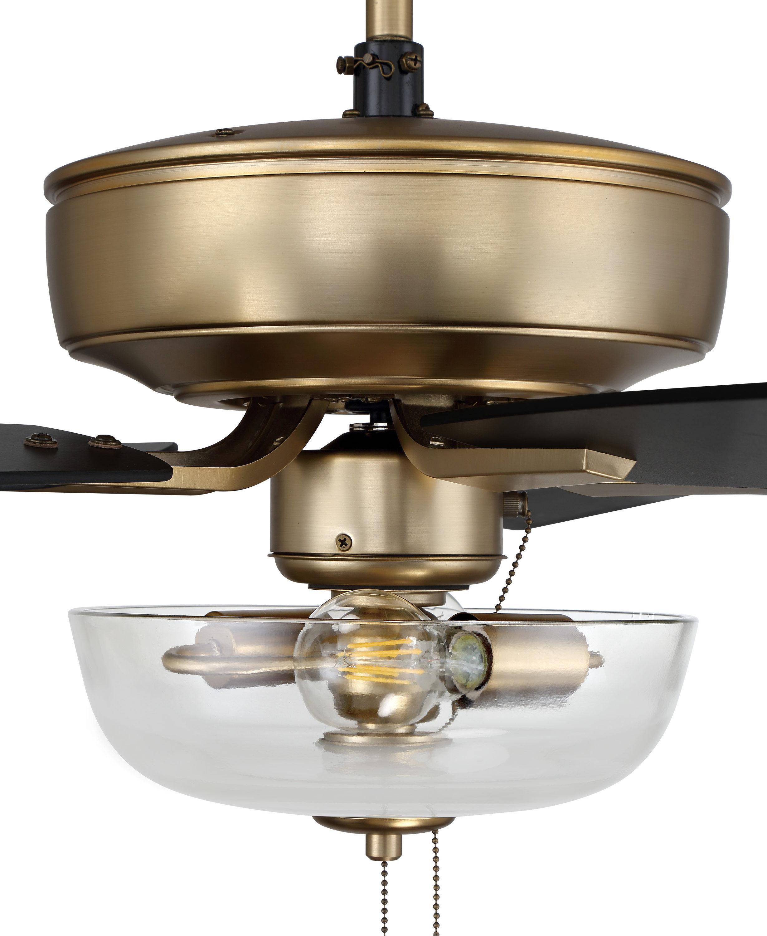 Pro Plus 101 Clear Bowl Light Kit 52'' Ceiling Fan with Light Kit