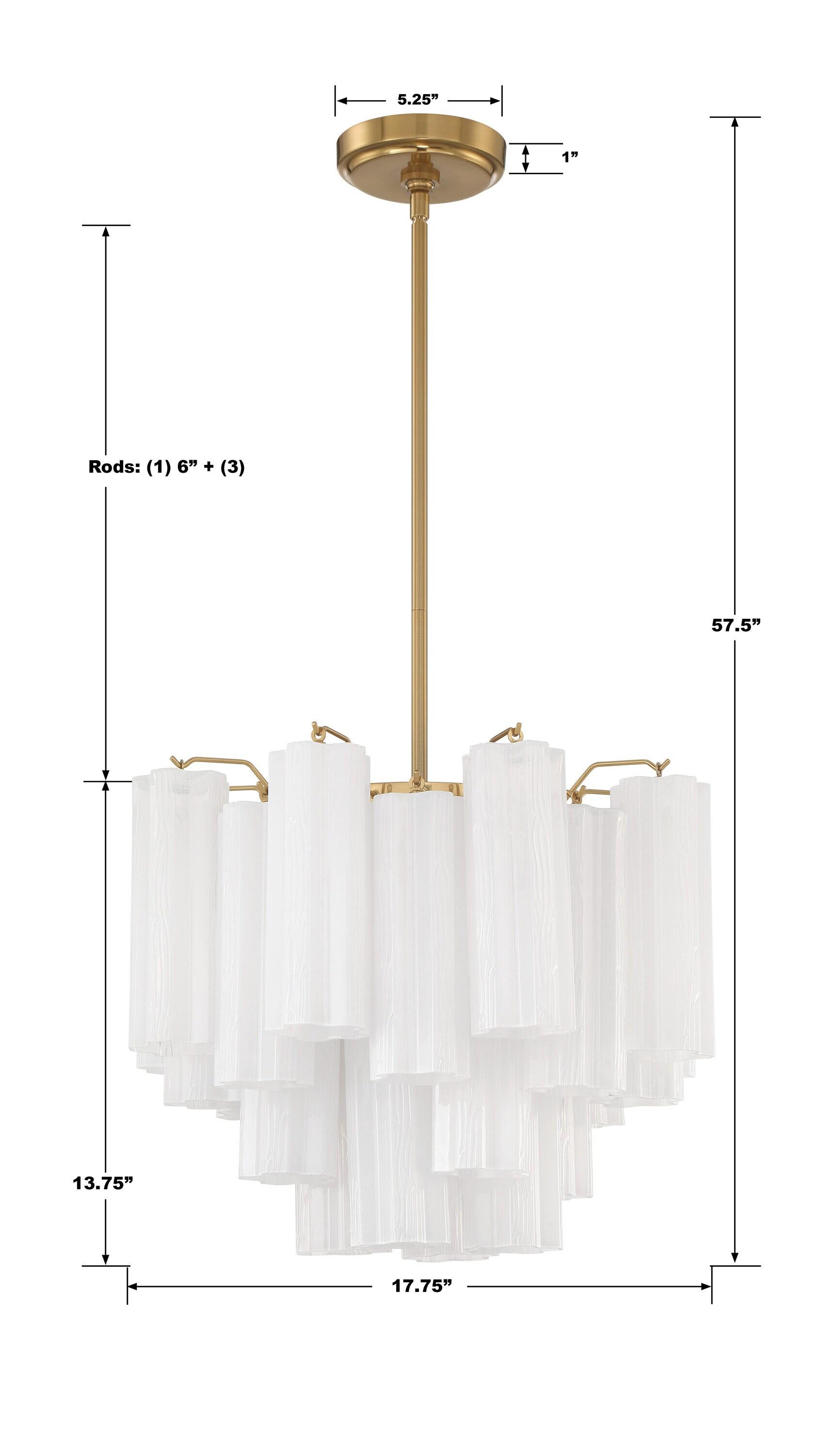 Crystorama Lighting Addis 4 - Light Chandelier in  Aged Brass