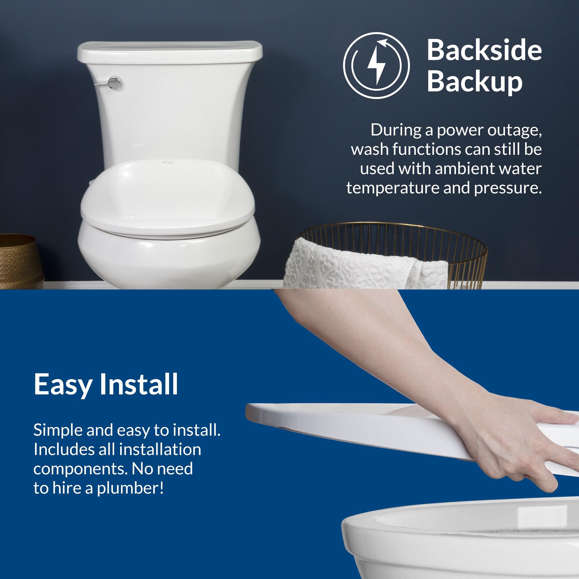 MyDepot Smart Bidet Toilet Seat with Heated Water,Adjustable Washing Settings,Warm Seat,Self-Cleaning