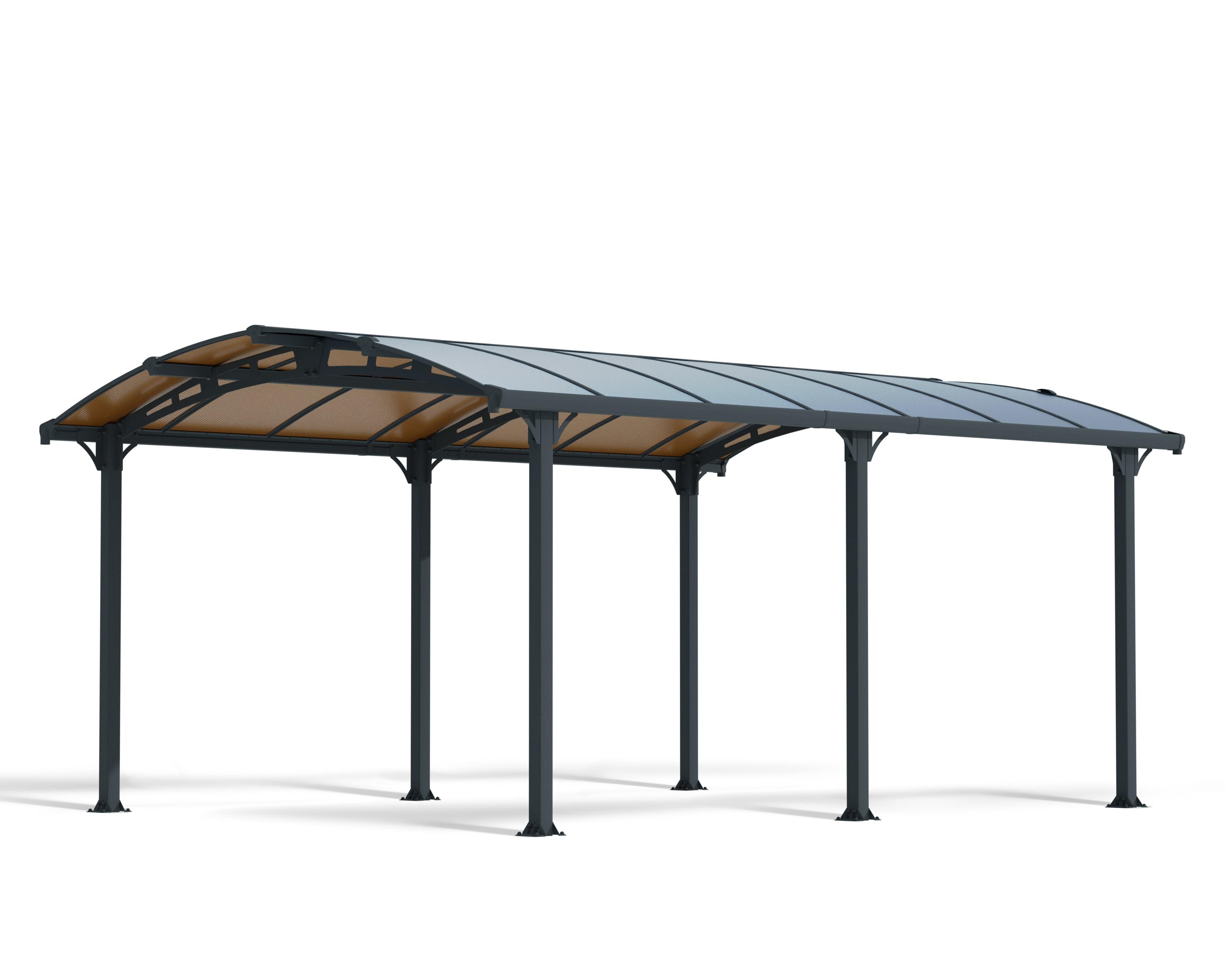 Palram - Canopia Tucson 5000 12' x 16' Polycarbonate/Aluminum Gazebo - Gray/Bronze