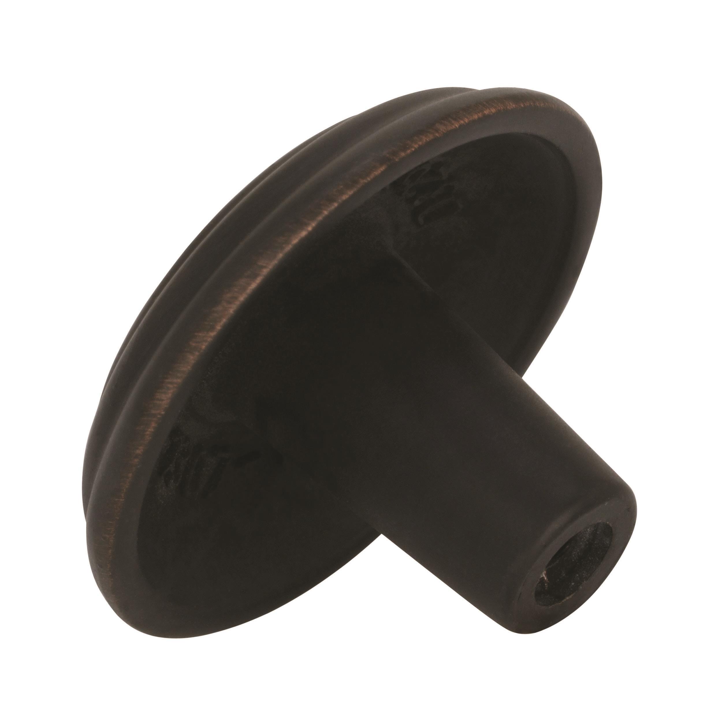 Oil Rubbed Bronze Round Traditional Cabinet Knob with Mounting Hardware