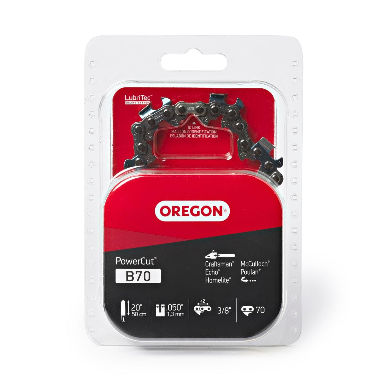 Oregon X-Grind Chainsaw Chain, 3/8in. x 0.050in., Fits 20in. Bar, Model# B70/72LGX070G
