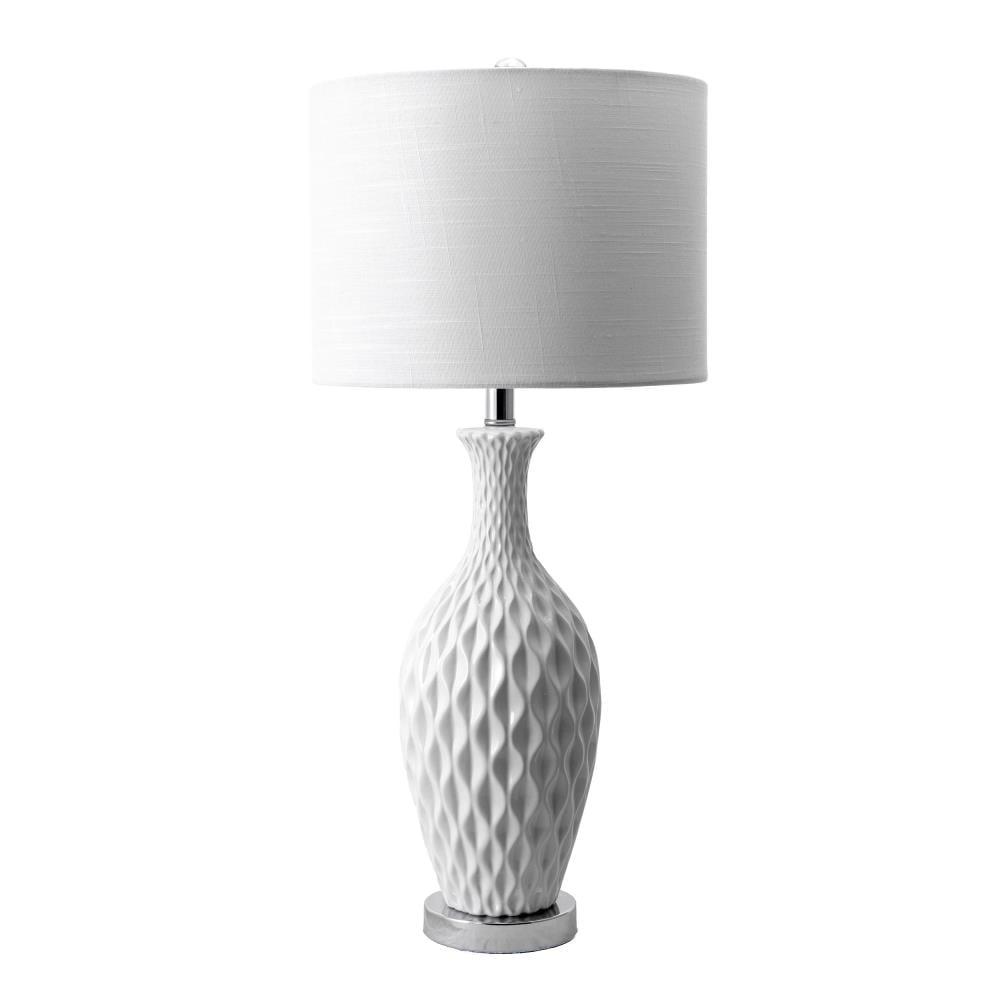 Ivory Ceramic 28" Table Lamp with Linen Shade