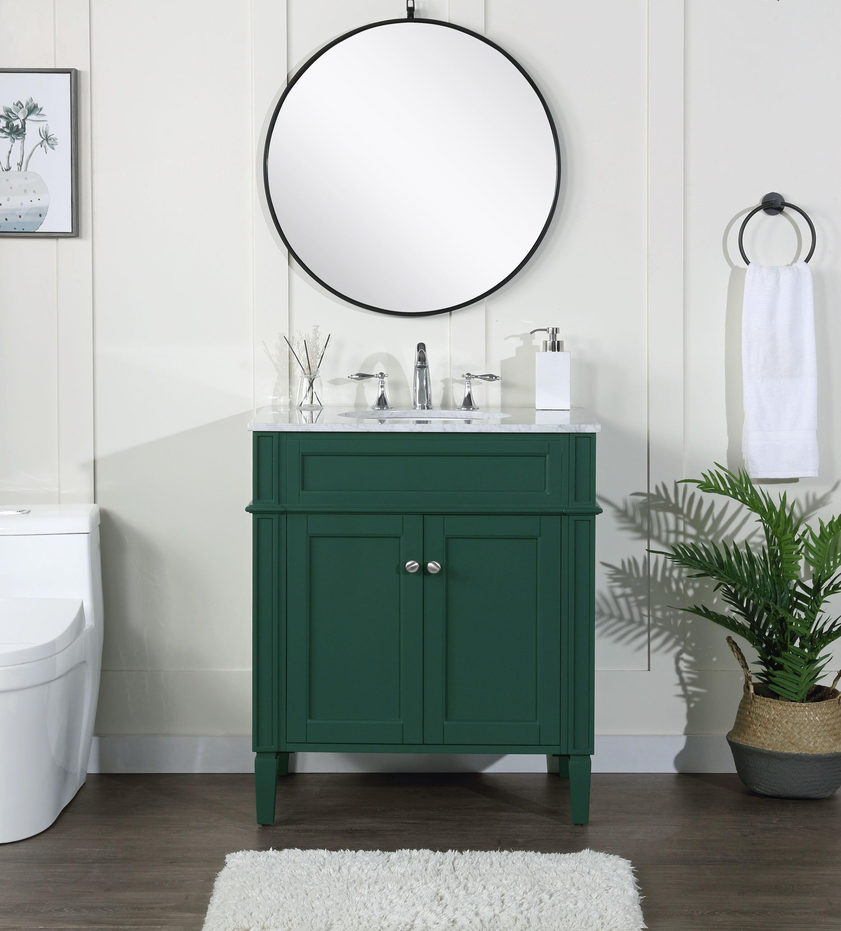 Elegant Decor  30 in. Single Bathroom Vanity in Green