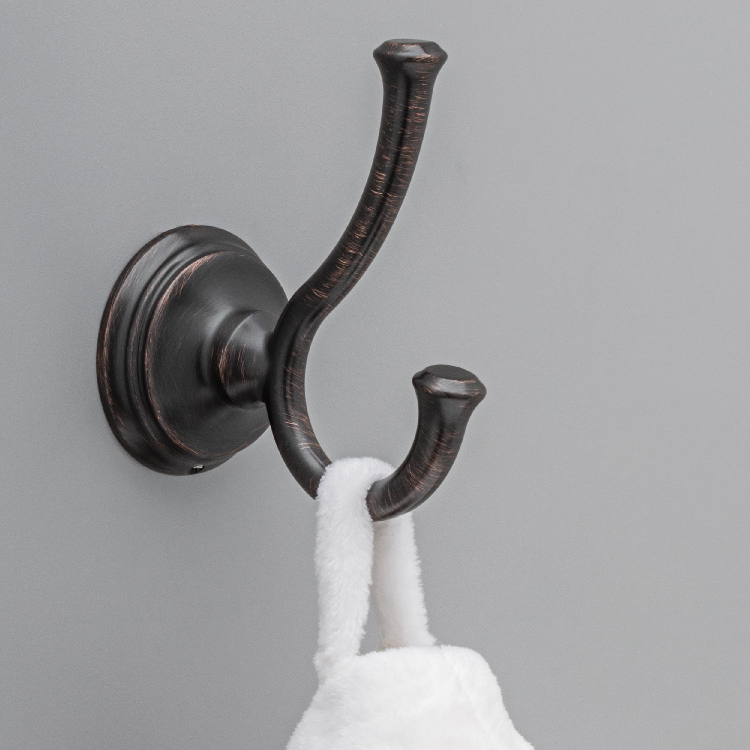 Delta Cassidy Venetian bronze Double -Hook Wall mount Towel Hook