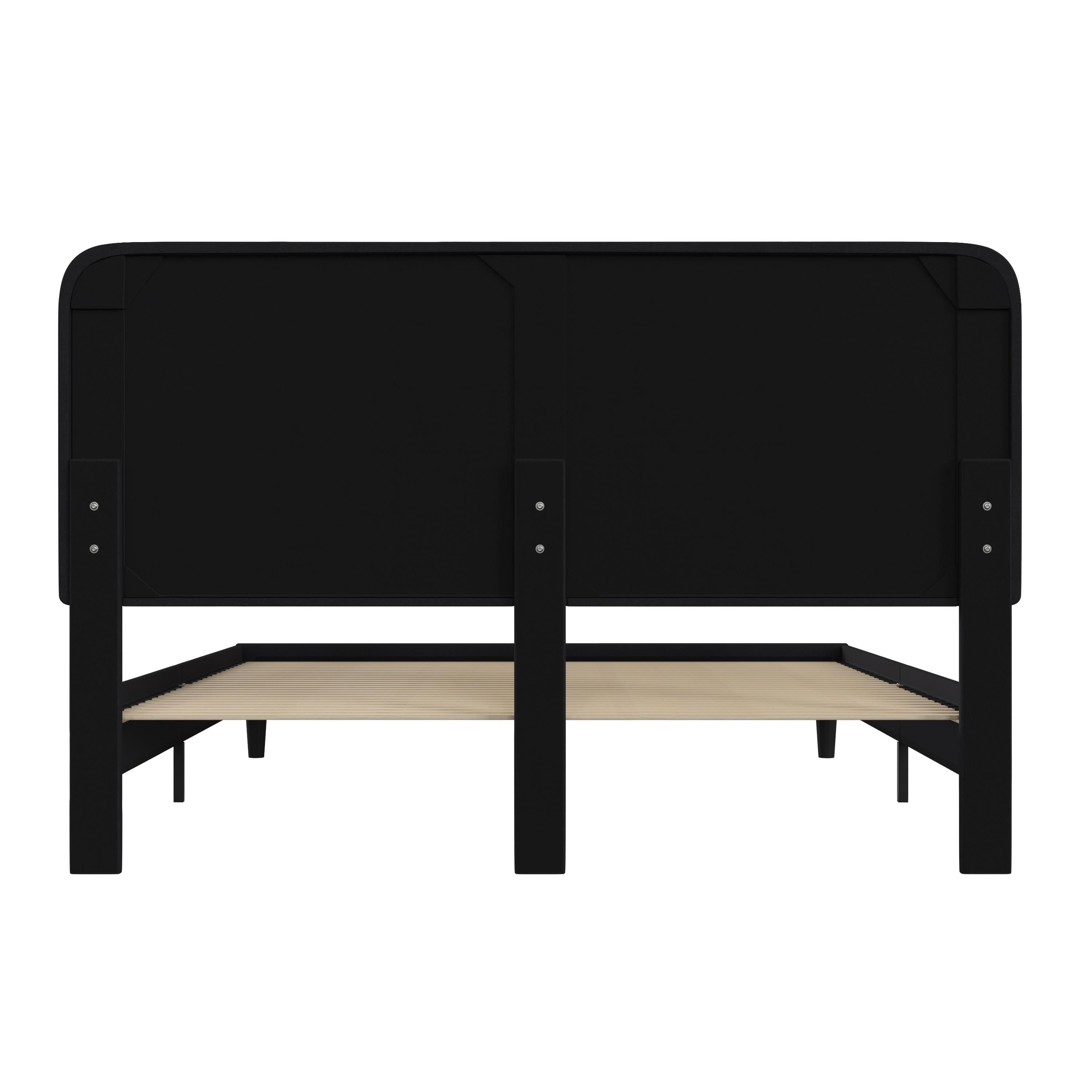 Flash Furniture Addison Fabric Upholstered Platform Bed, Charcoal, King