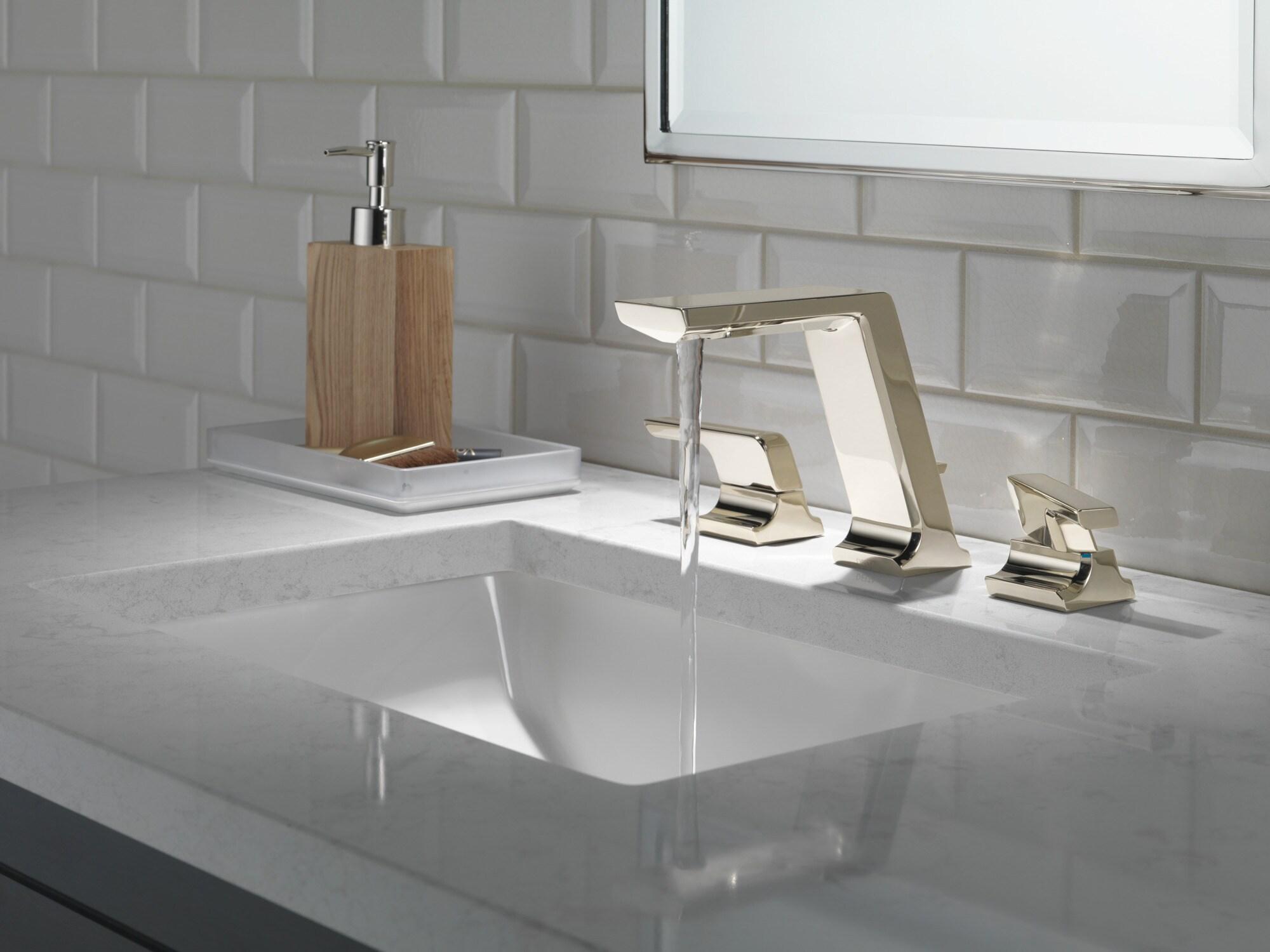 Pivotal Widespread Bathroom Faucet with Drain Assembly