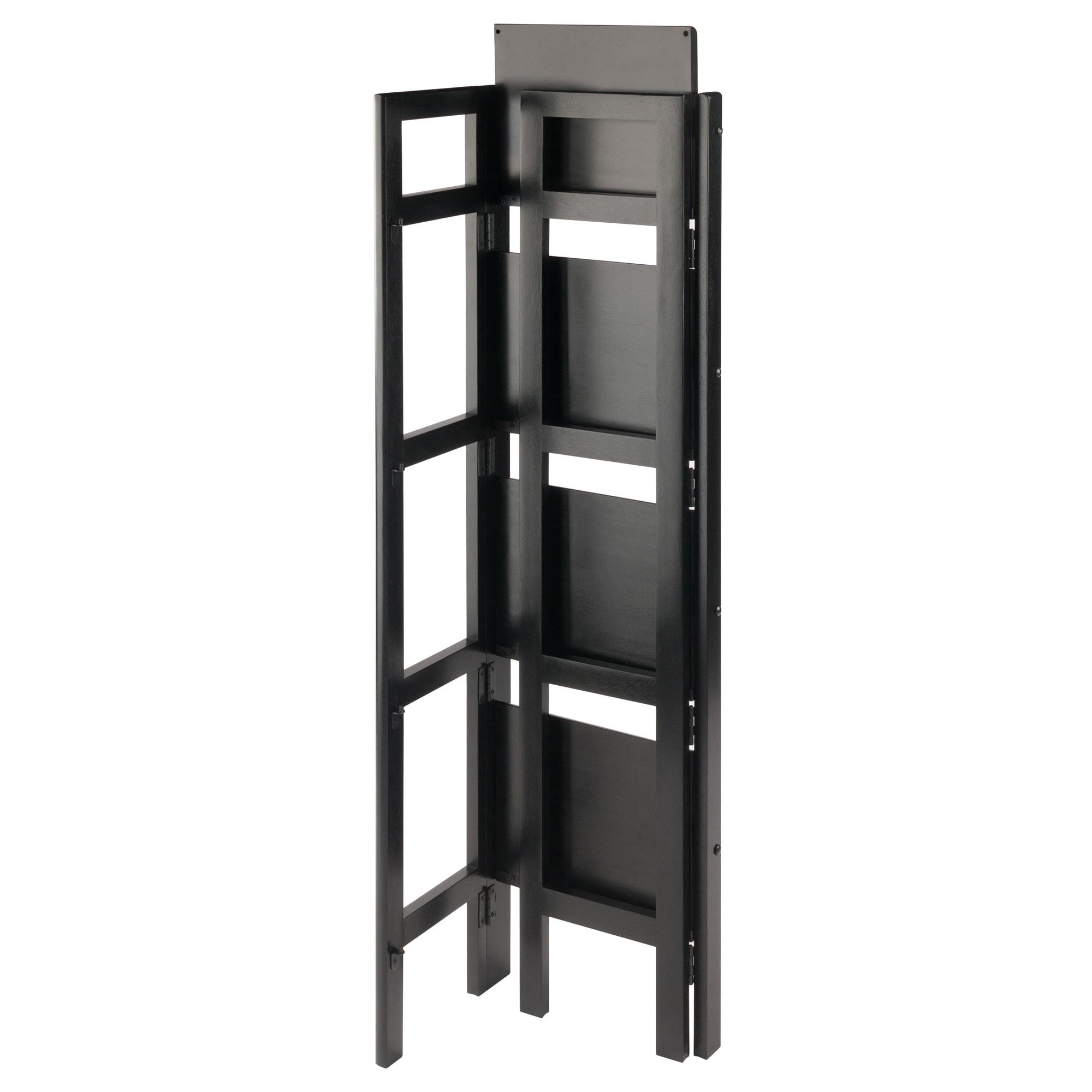 Winsome 51.34" Terry Folding Bookshelf Black