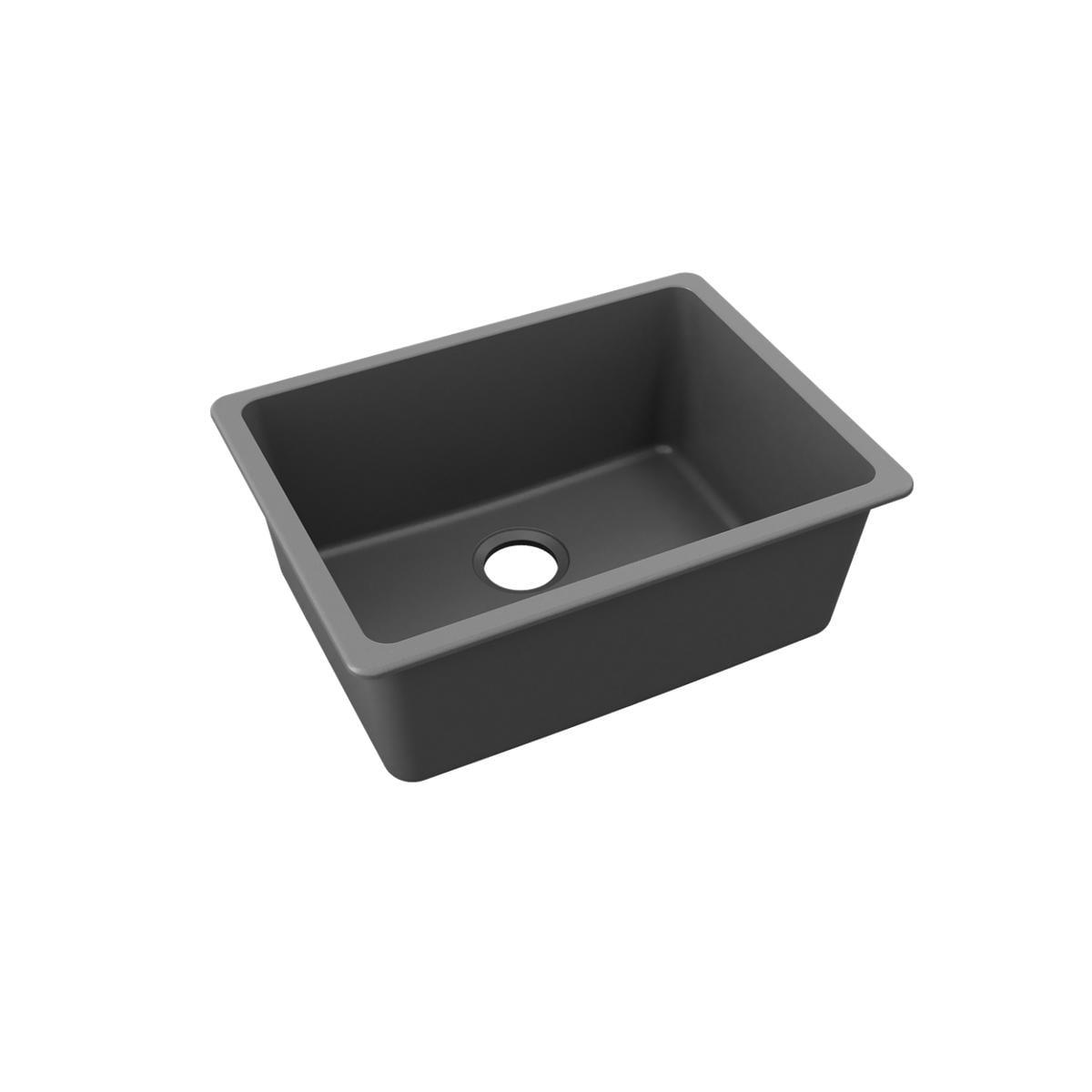 Elkay Quartz Classic 24-5/8" x 18-1/2" x 9-1/2" Single Bowl Undermount Sink, Graphite