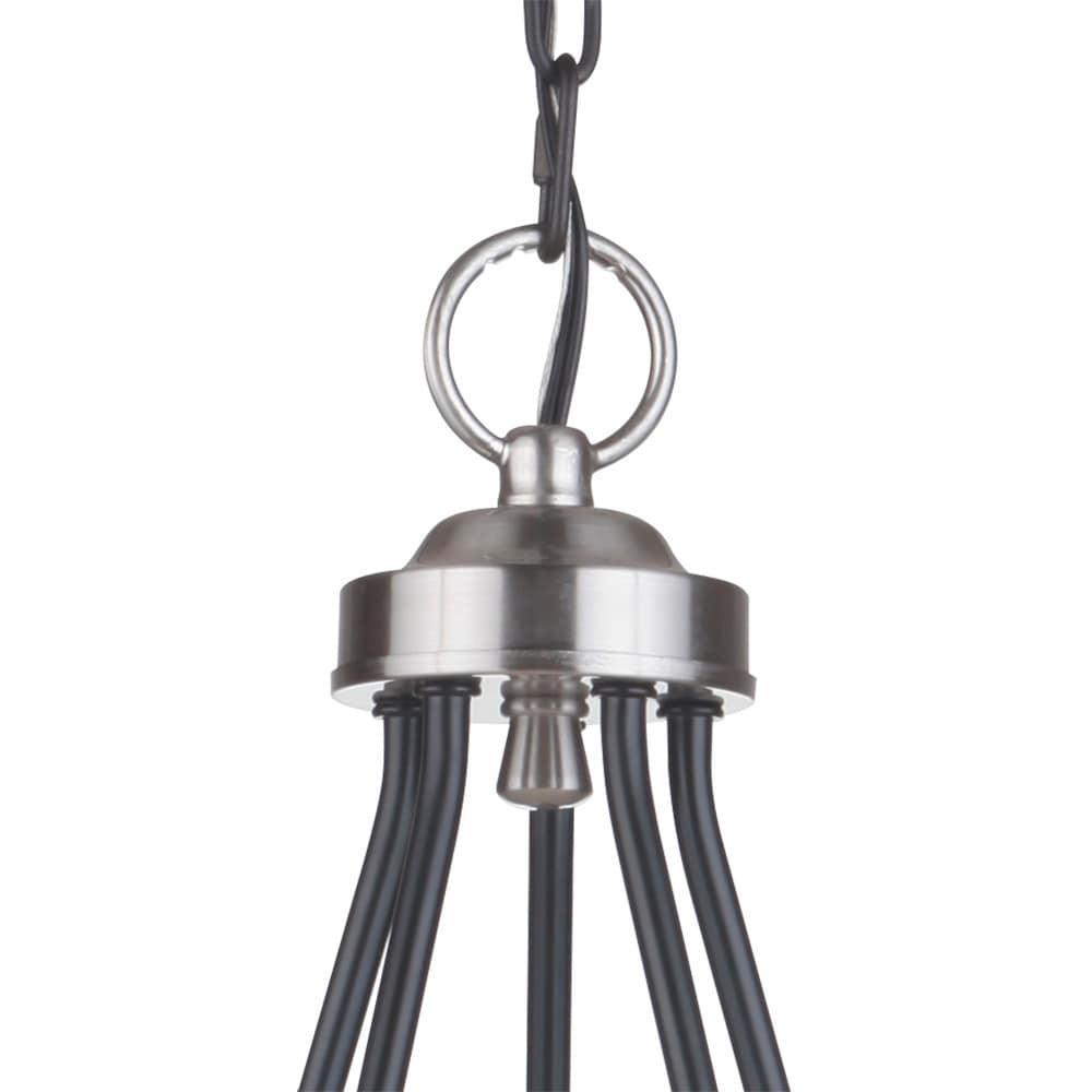 Craftmade Lighting Randolph 5 - Light Chandelier in  Flat Black/Brushed Polished Nickel