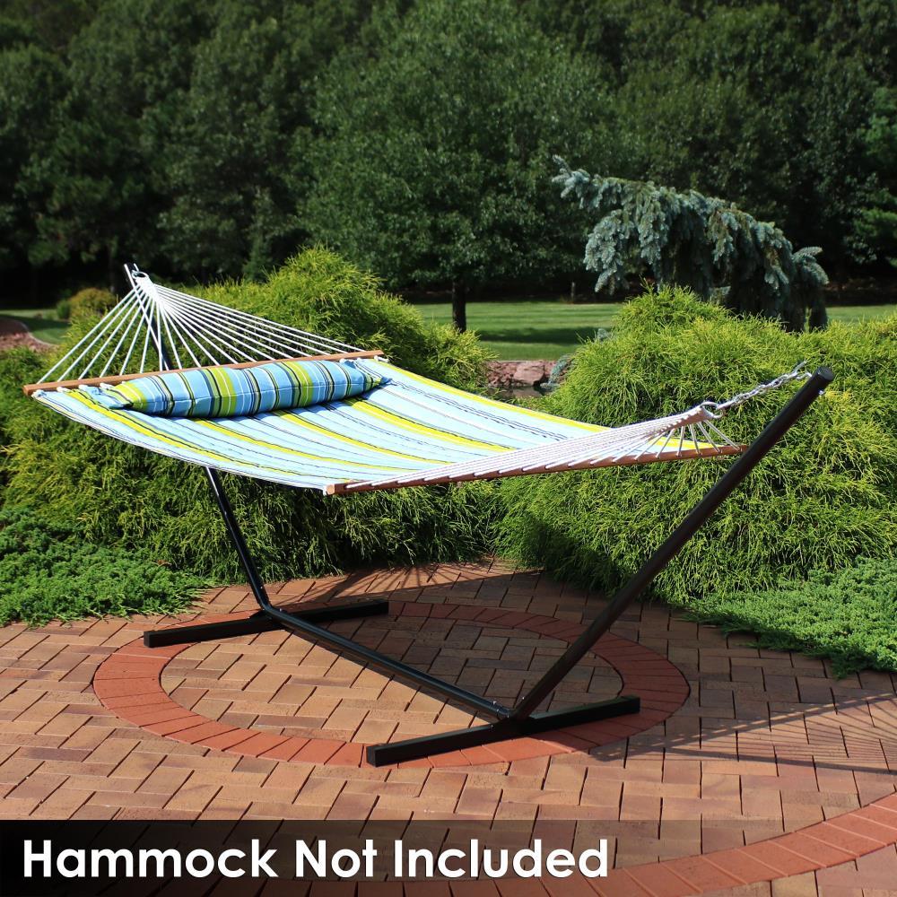 Sunnydaze Hammock Stand with Heavy-Duty Steel Beam Construction - Black - 350 lb Weight Capacity/12' Stand