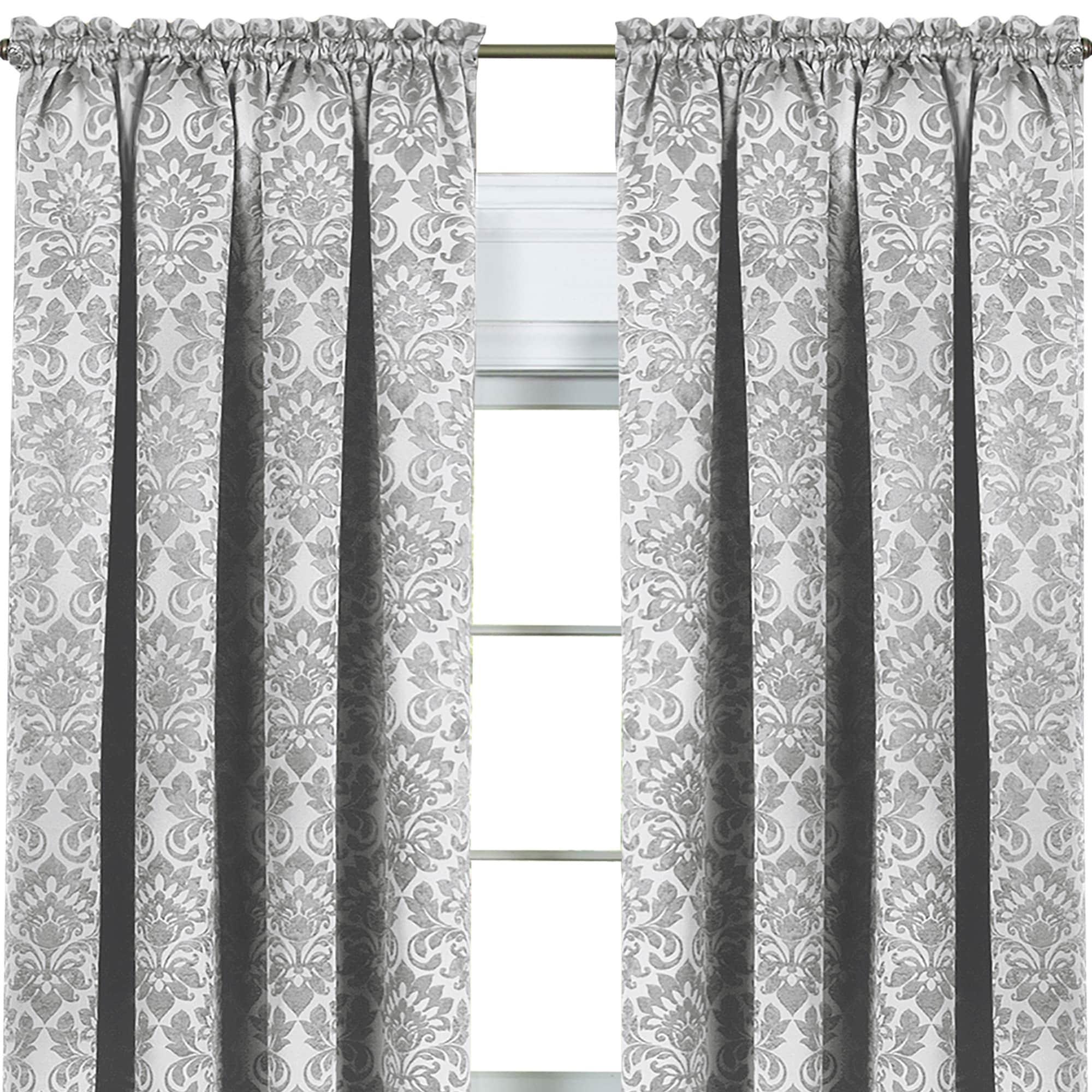 Achim Sutton Window Curtain Panel 52x63 - Silver