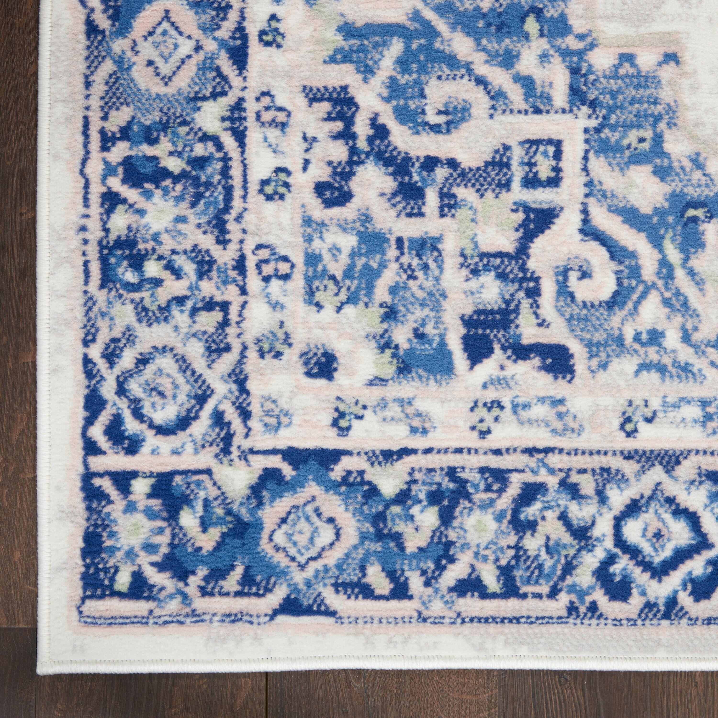 Nourison Whimsicle WHS03 Indoor only Area Rug - Ivory Blue 8' x 10'