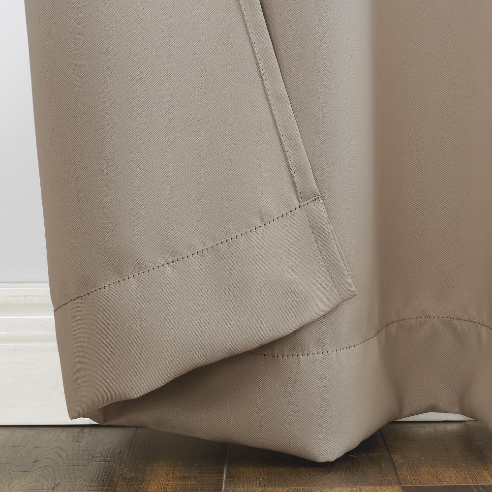 40"x63" Sun Zero Blackout Kenneth Energy Saving Grommet Curtain Panel Stone