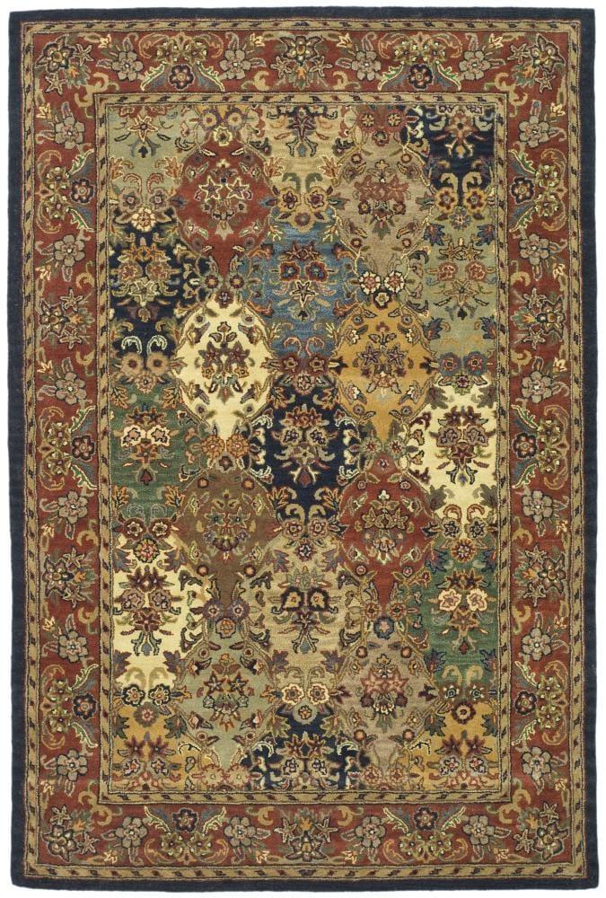 Heritage HG911 Hand Tufted Area Rug - Multi/Burgundy - 6'x9' - Safavieh.