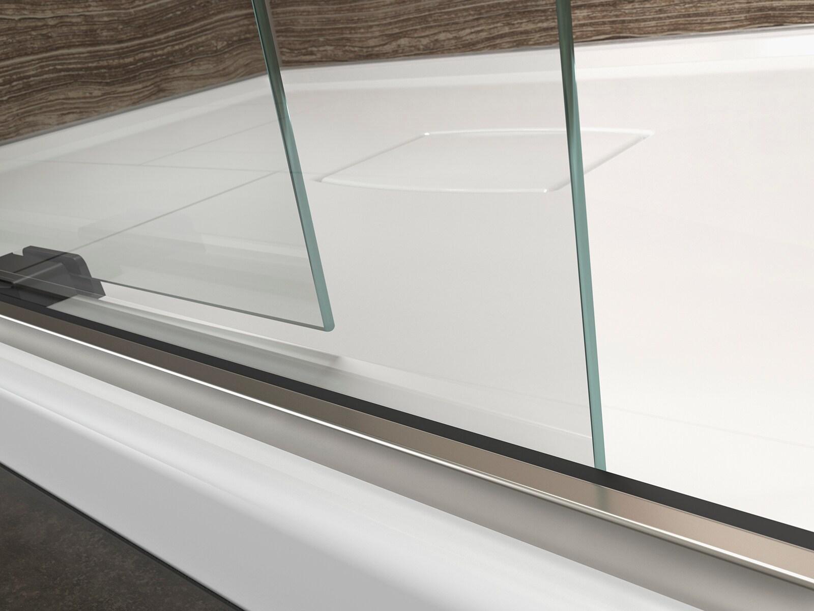 Levity 59.63" x 59.75" Bypass Bath Door with CleanCoat® Technology