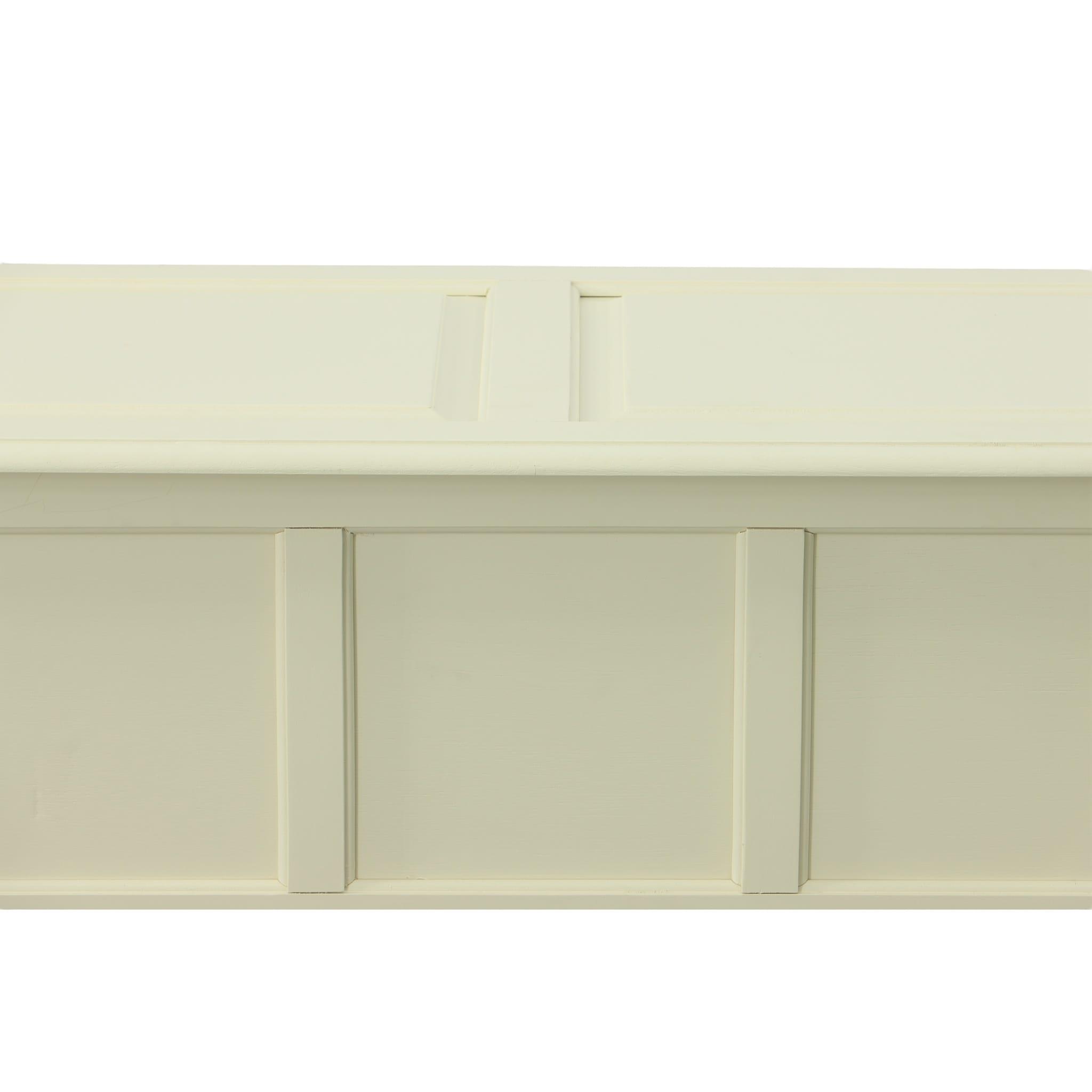 Carolina Living Hayden Blanket Chest Antique Ivory: Adult Assembly, Wood Frame, 100 lb Capacity