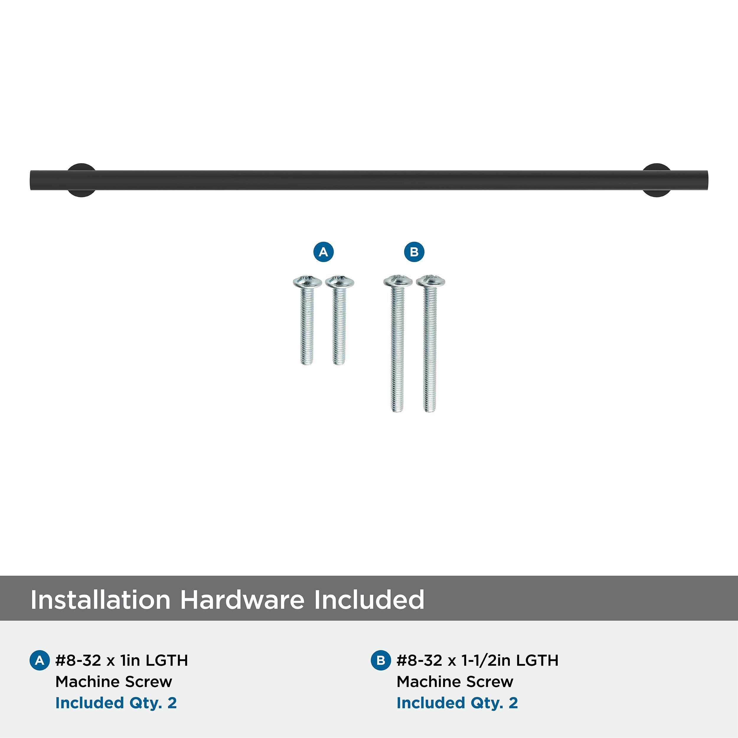 Amerock Radius 12-5/8 inch (320mm) Center-to-Center Matte Black Cabinet Pull